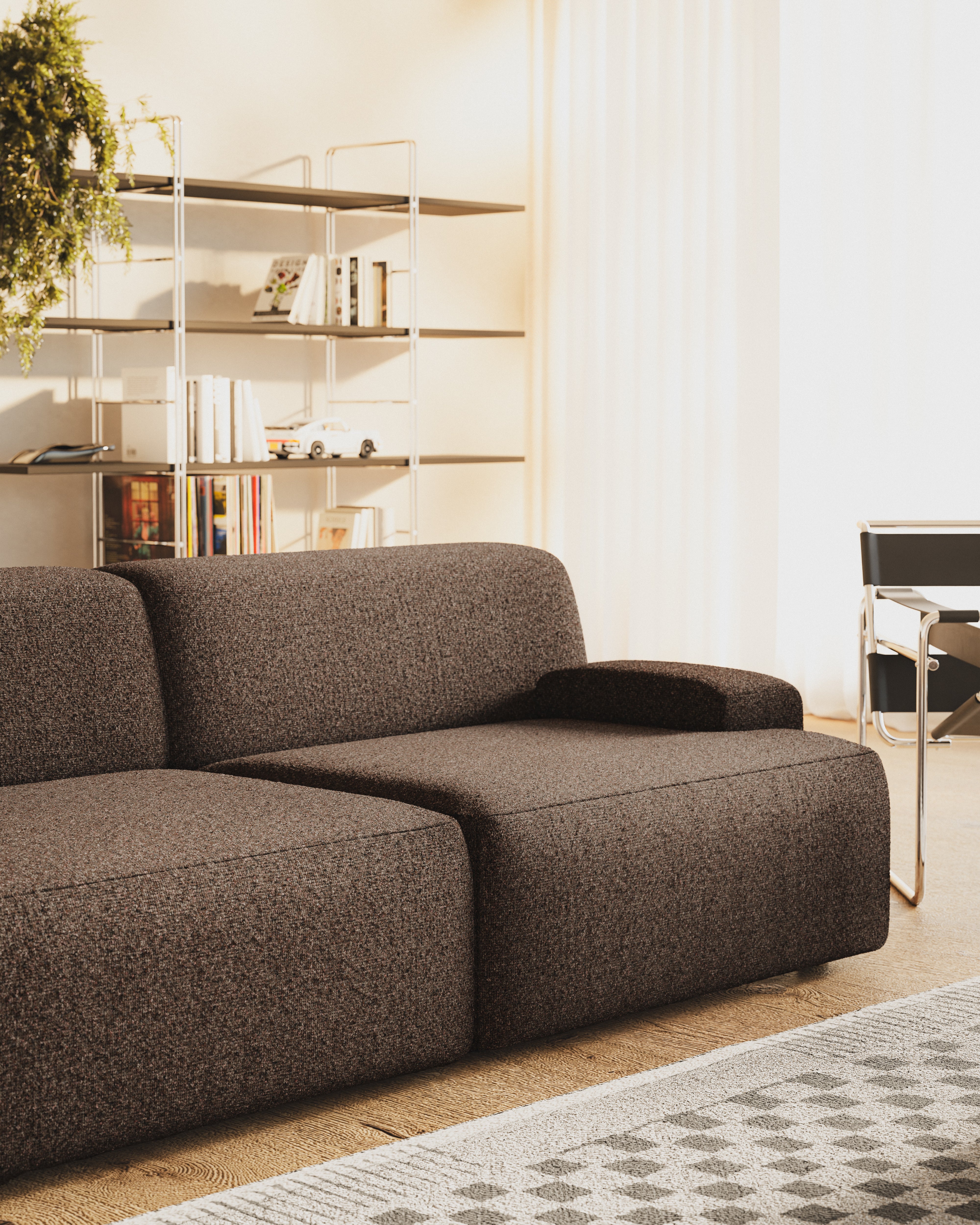 Modular 2-Seater Sofa UMI Brown