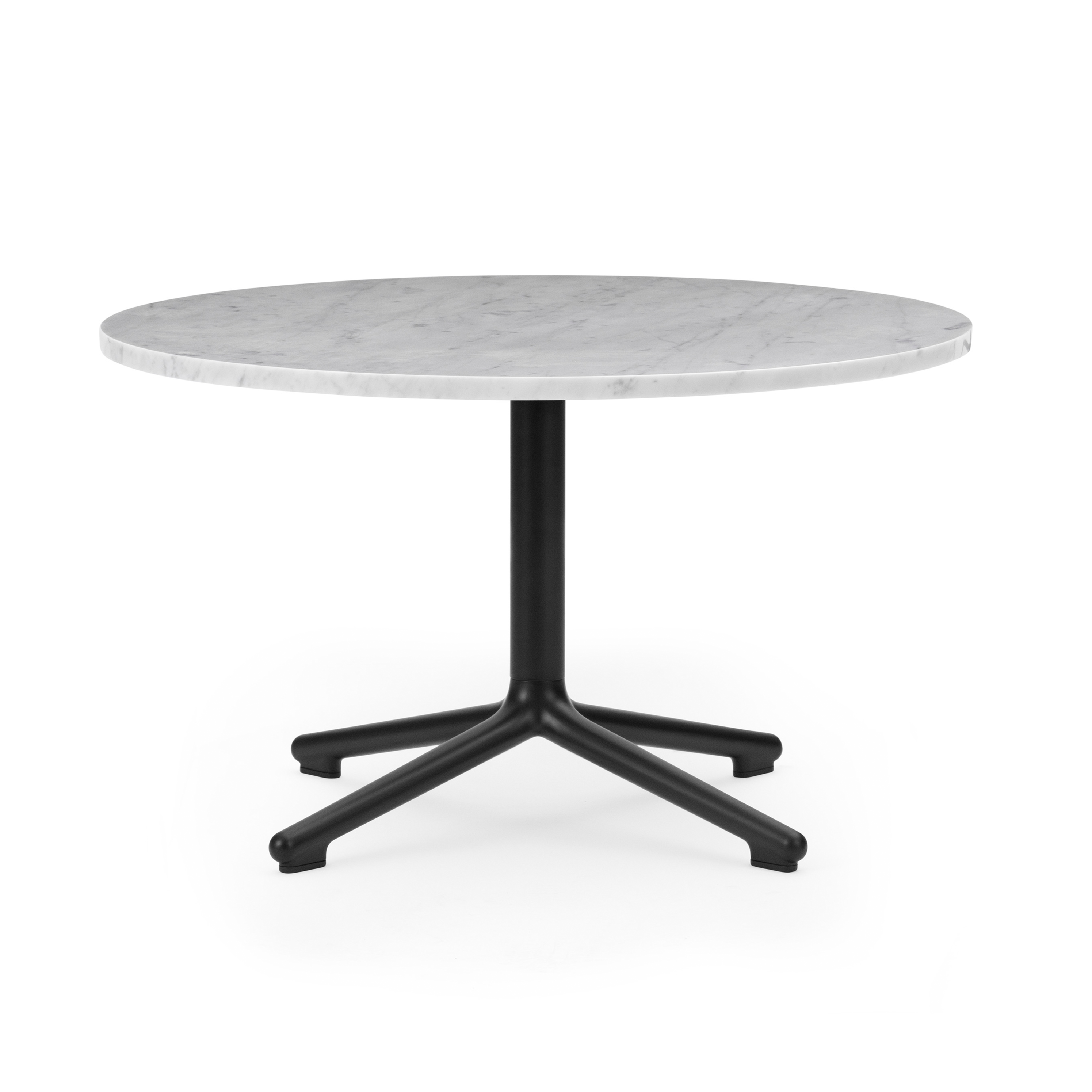 Lunar Lunar White Marmor Top mit einer schwarzen Basis