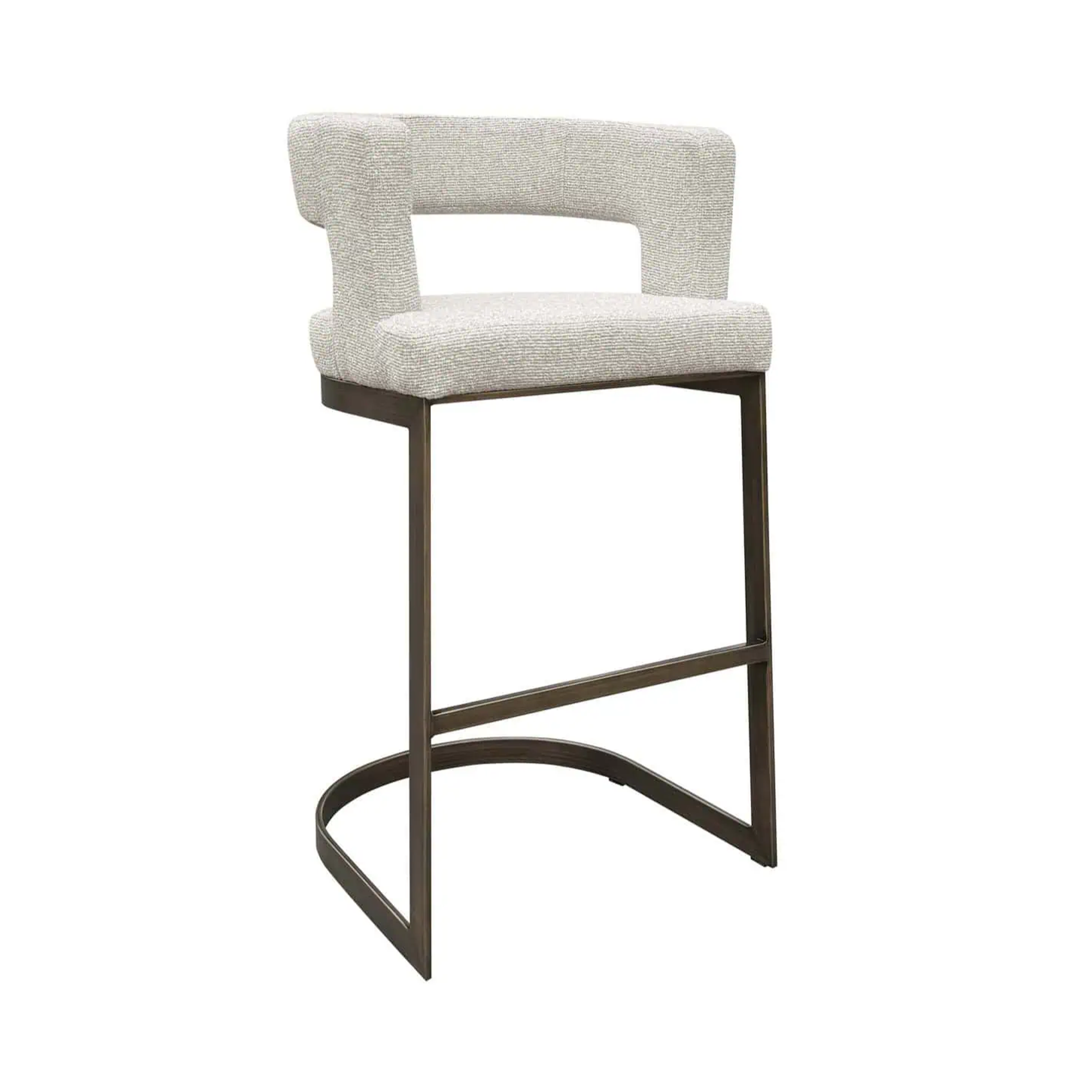 Barkruk ELLIS beige met antiekgoud