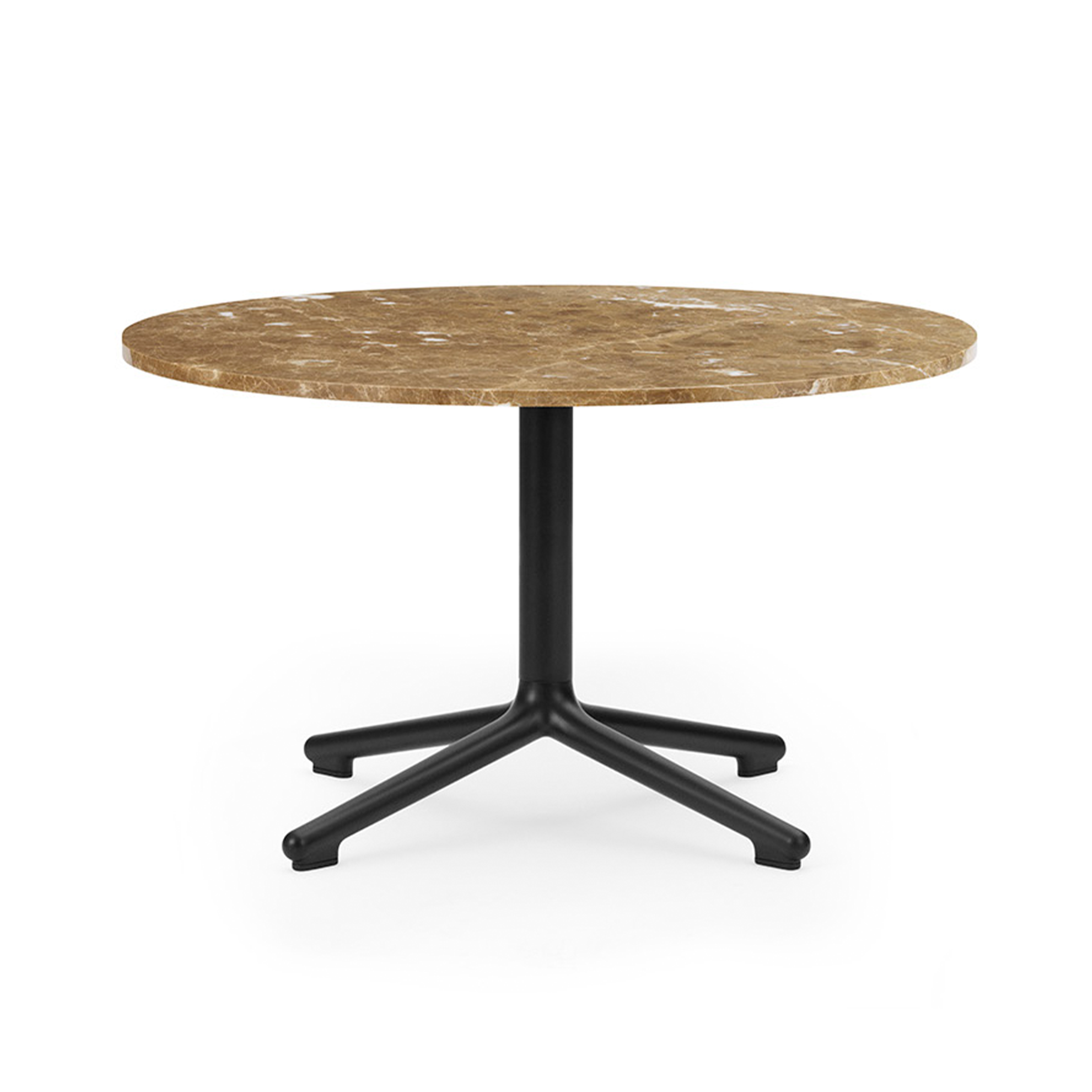 Coffee table Lunar sand marble top with a black base