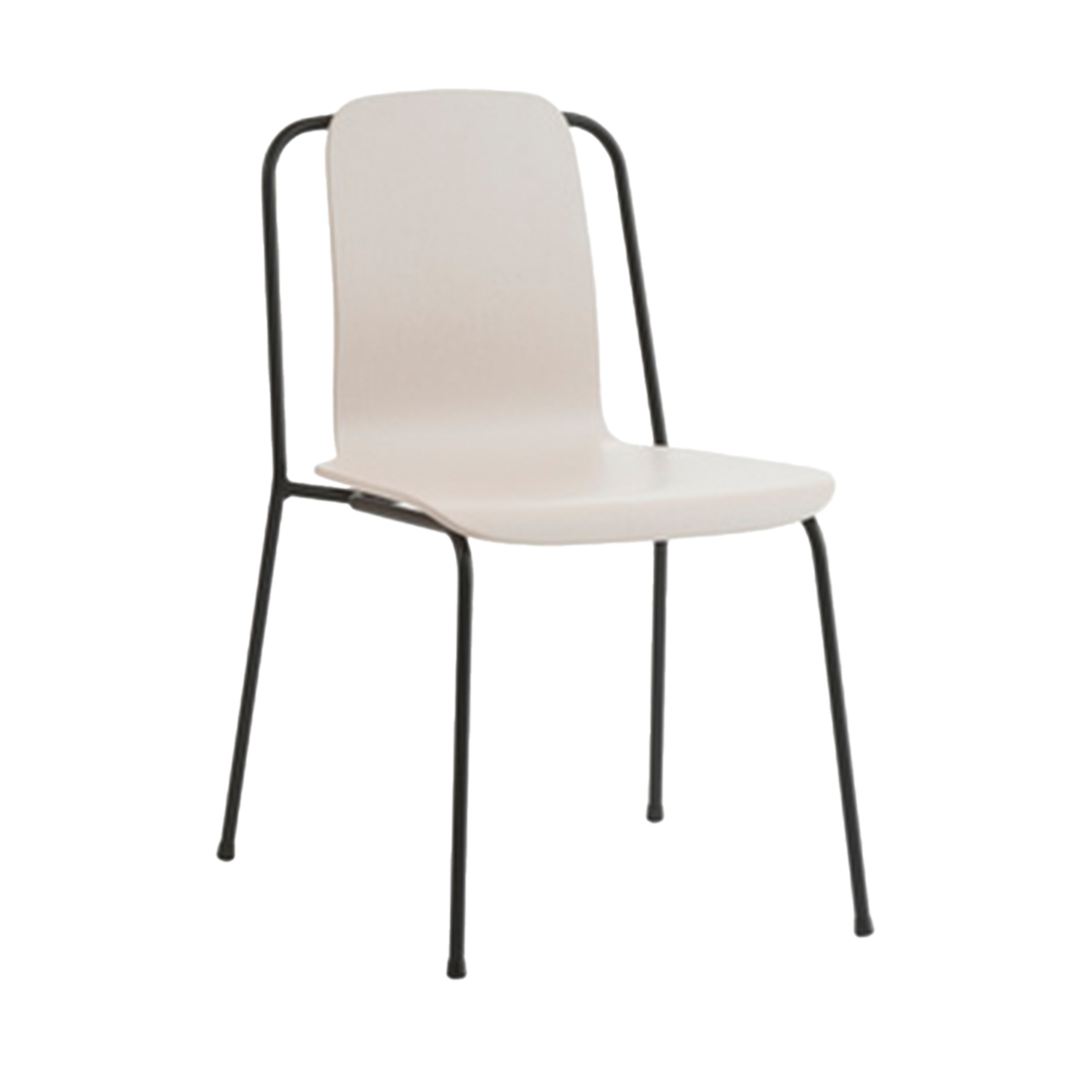 Studio -Stuhl Jasne Grey Ash Schleier mit einer schwarzen Basis