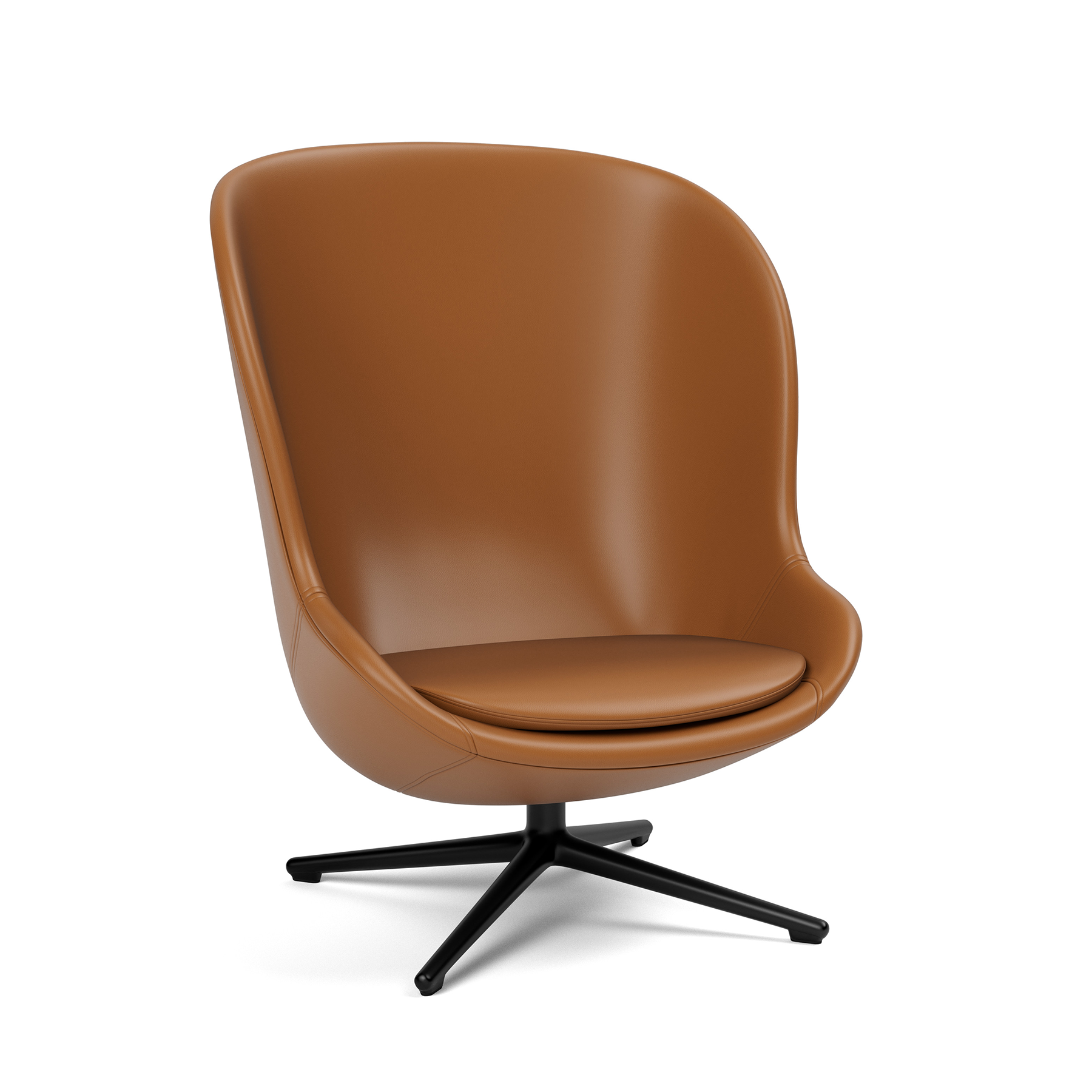 HYG HIGH gestoffeerde fauteuil met zwarte basis