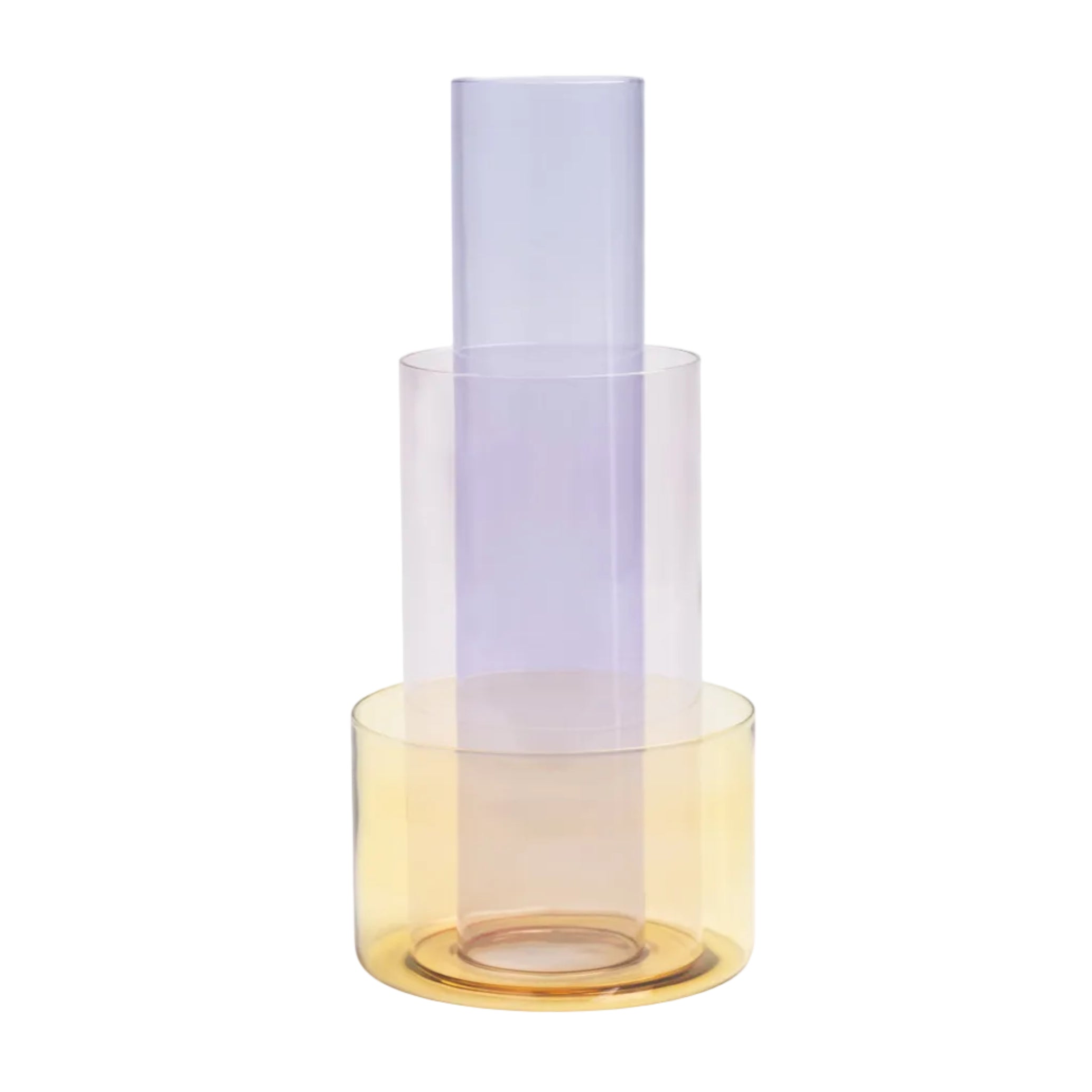 Vaas AMPHI paars met roze en geel