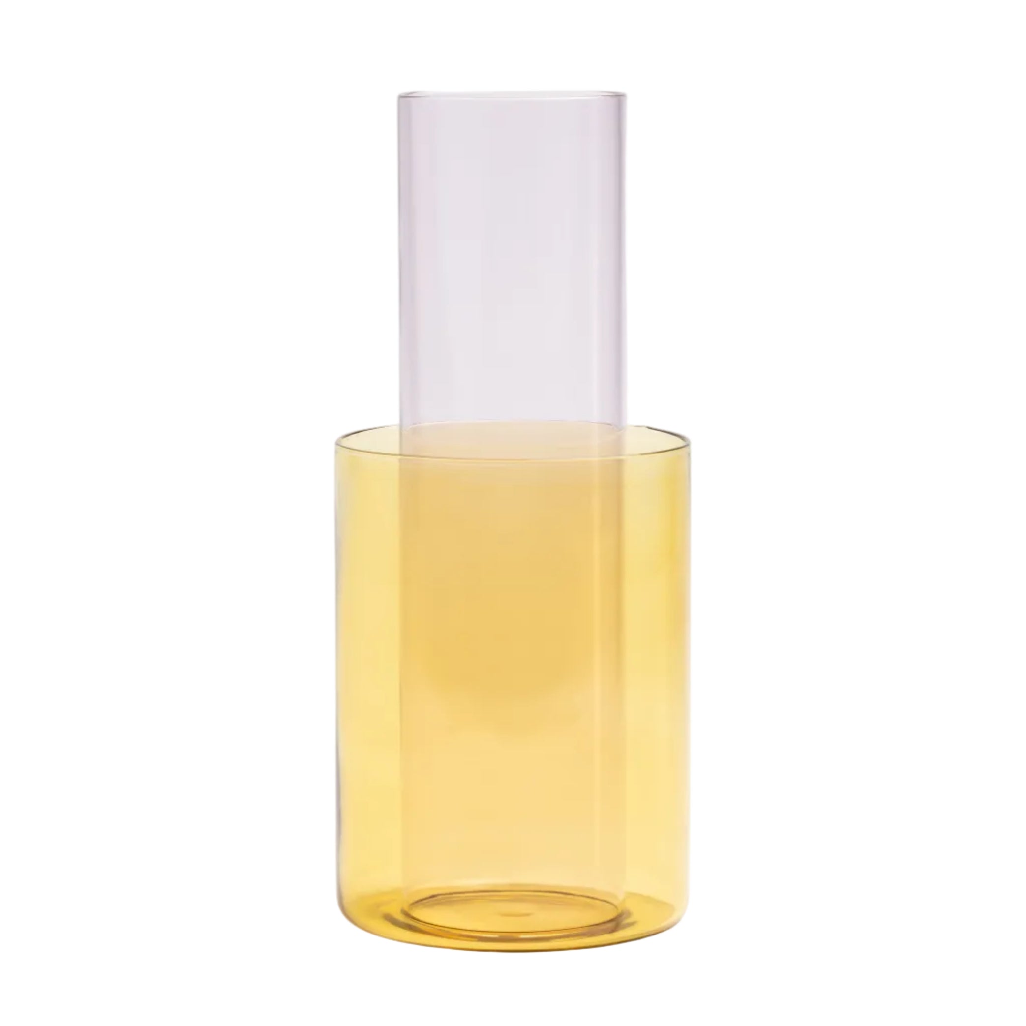 Vase AMPHI rosa mit Gelb