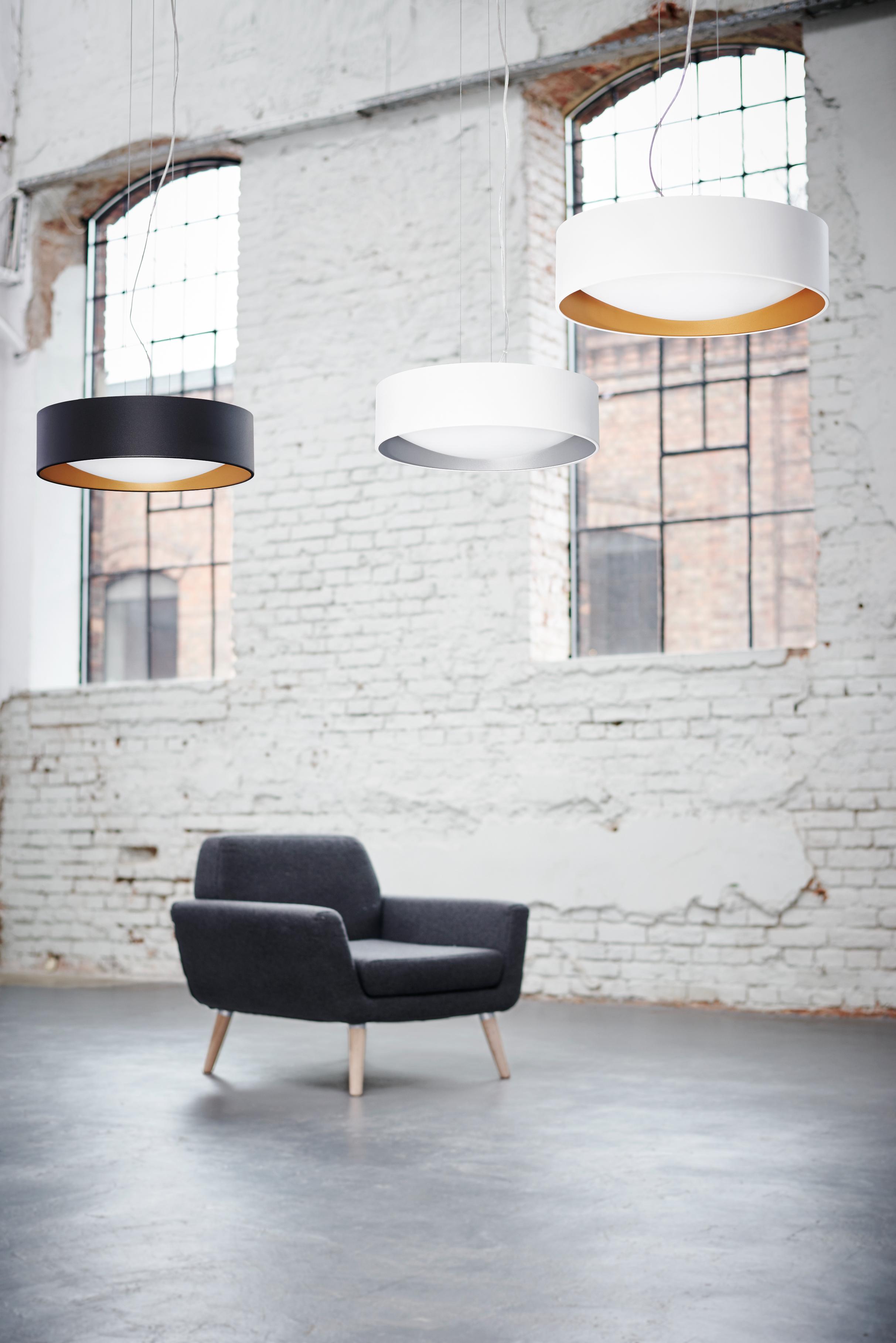 VERO pendant lamp black with silver interior