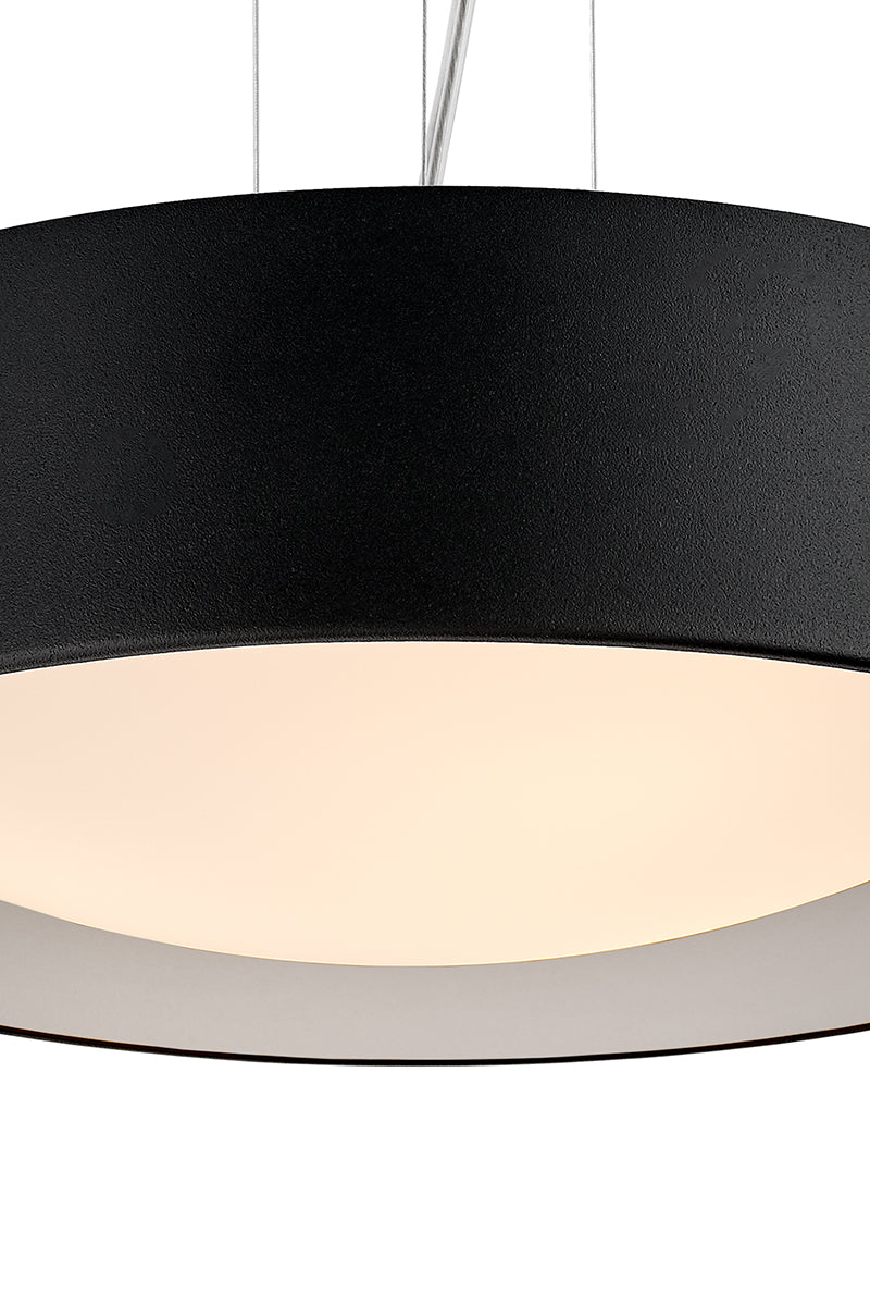 VERO pendant lamp black with silver interior
