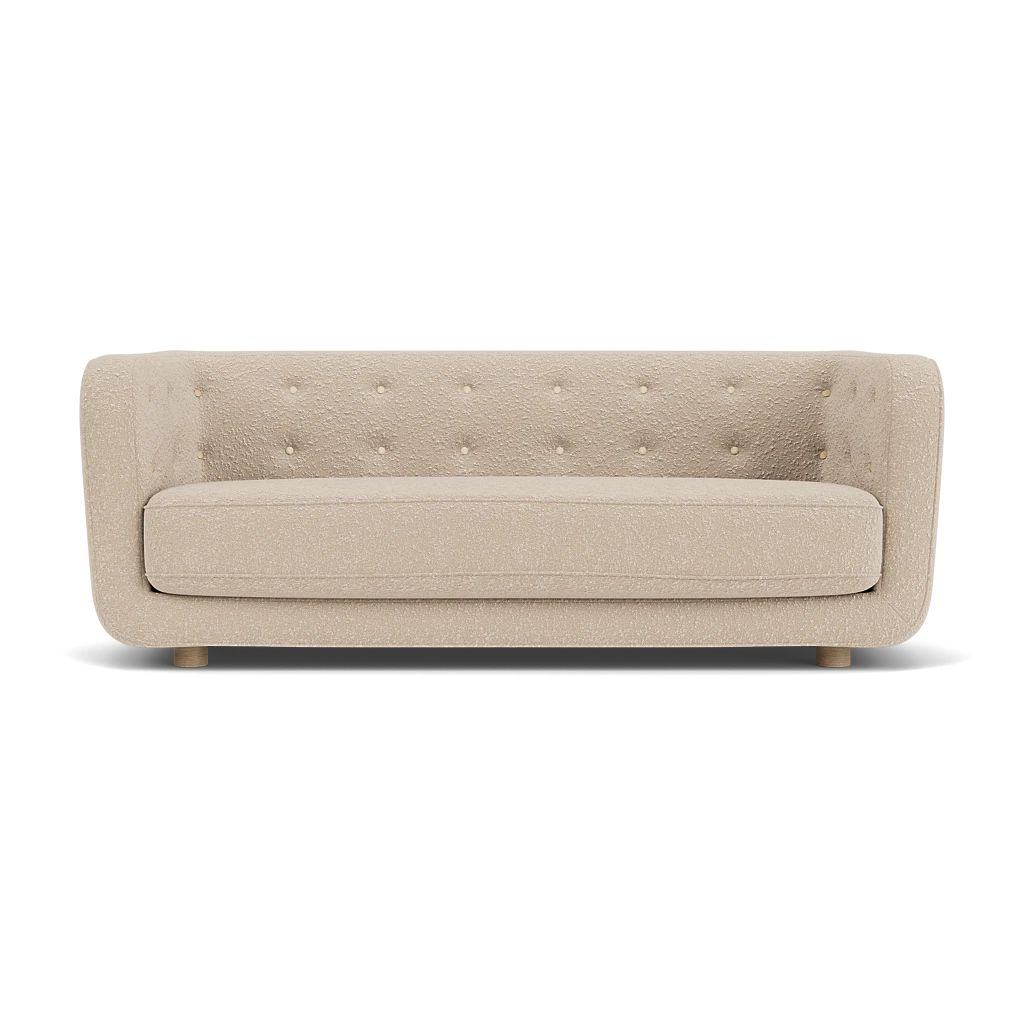 Sofa VILHELM beige met eiken basis