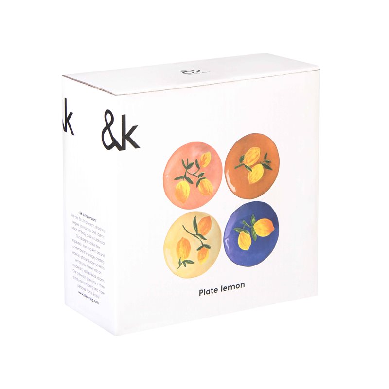 Set van schoteltjes LEMON FULL kleurrijke aardewerk