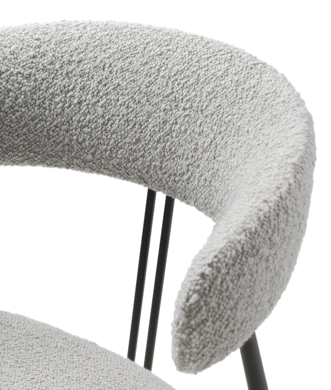 Gestoffeerde stoel VIOLIN met zwarte basis