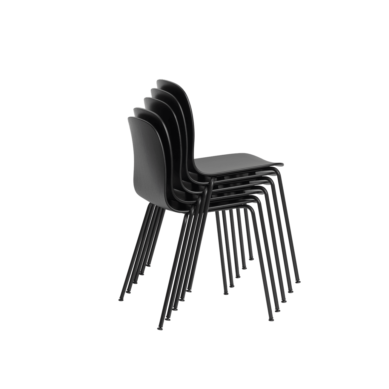 VISU Chair in Black with Steel Base