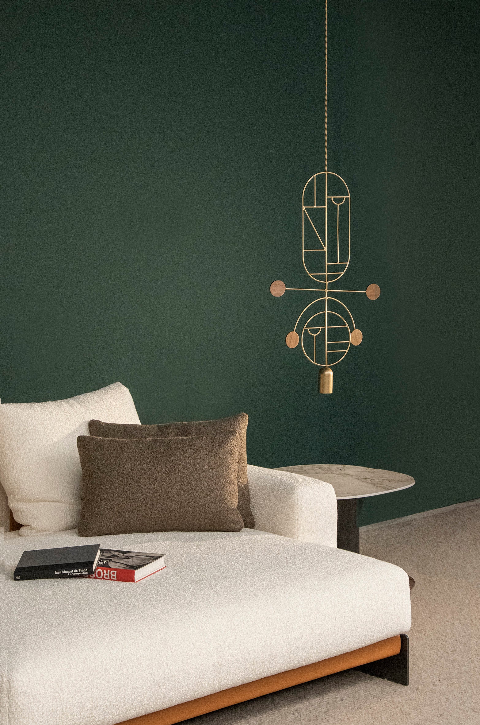 Pendelleuchte WOODEN DOTS WDS08 grafit mit Weiß und Rot