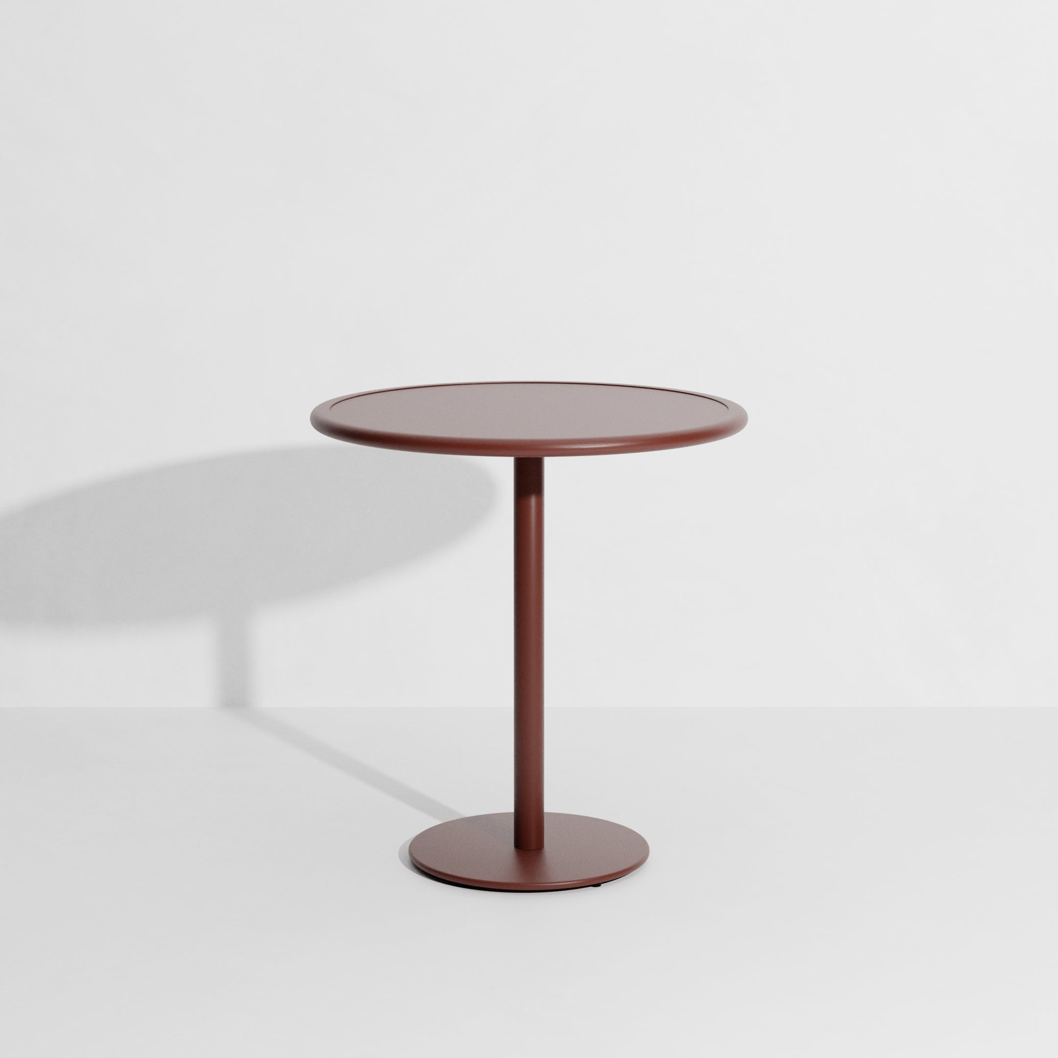 Ronde tuintafel WEEK-END in roodbruin