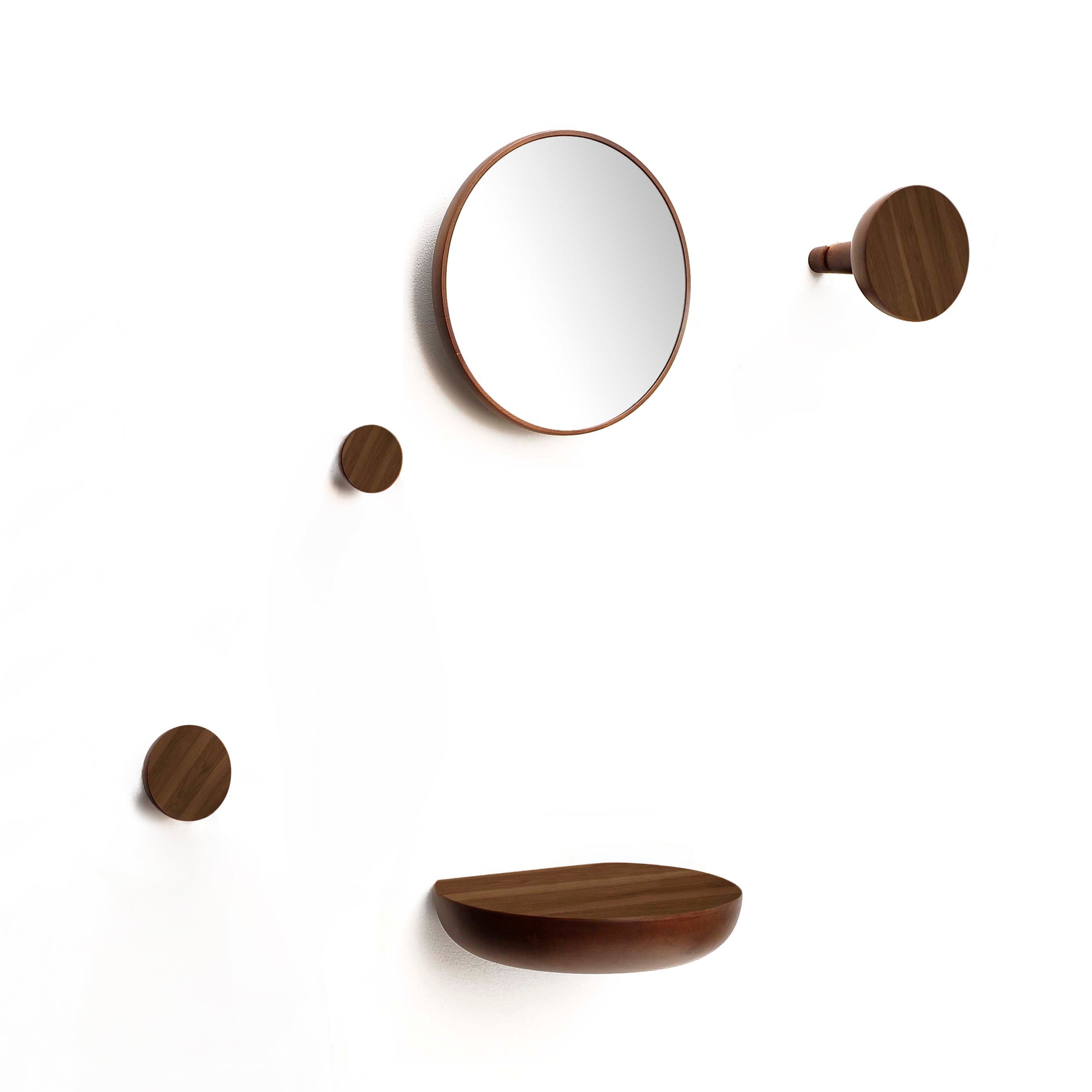 WELCOME coat rack set walnut veneer