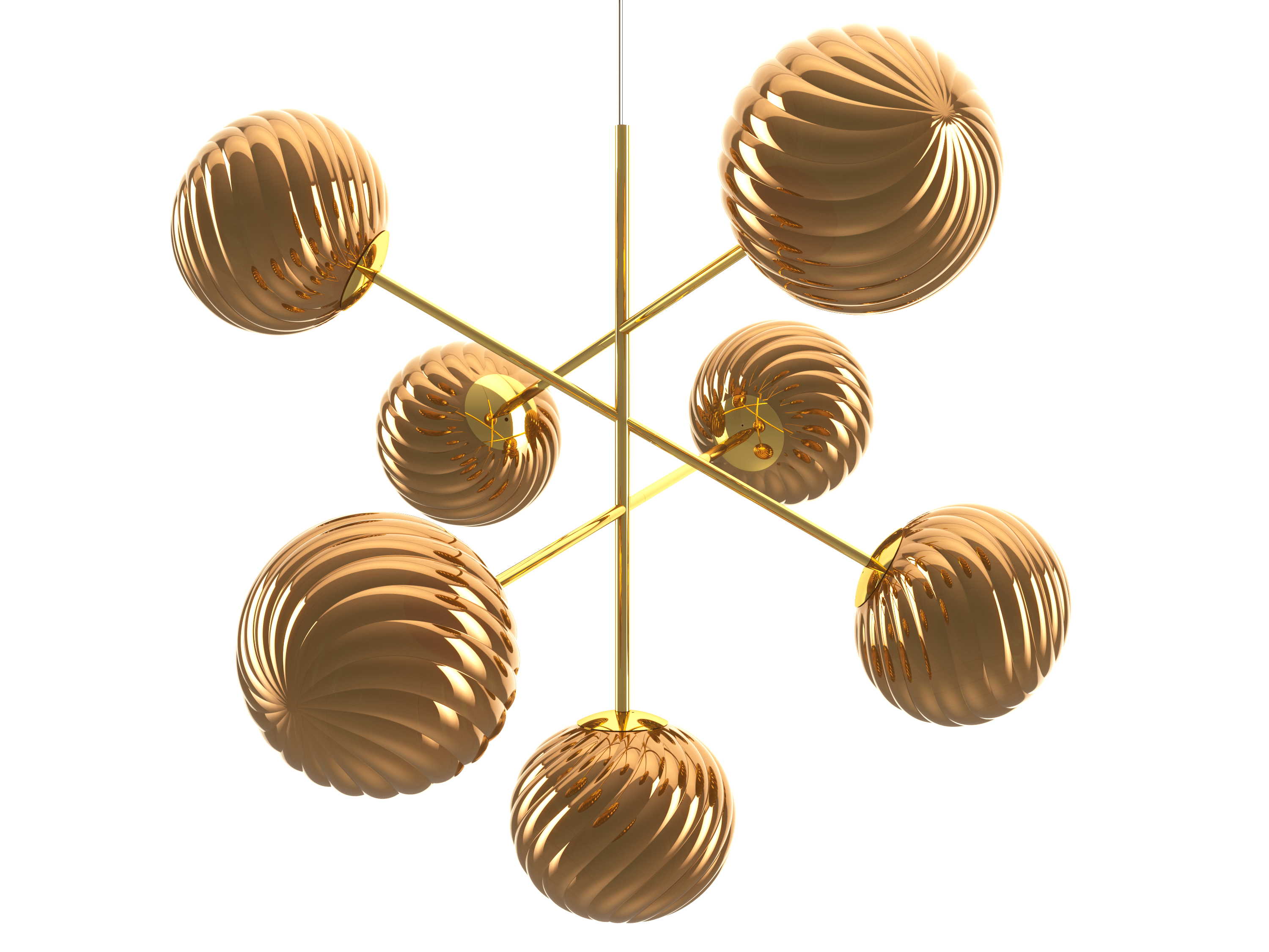 WHIRL LARGE pendant lamp gold