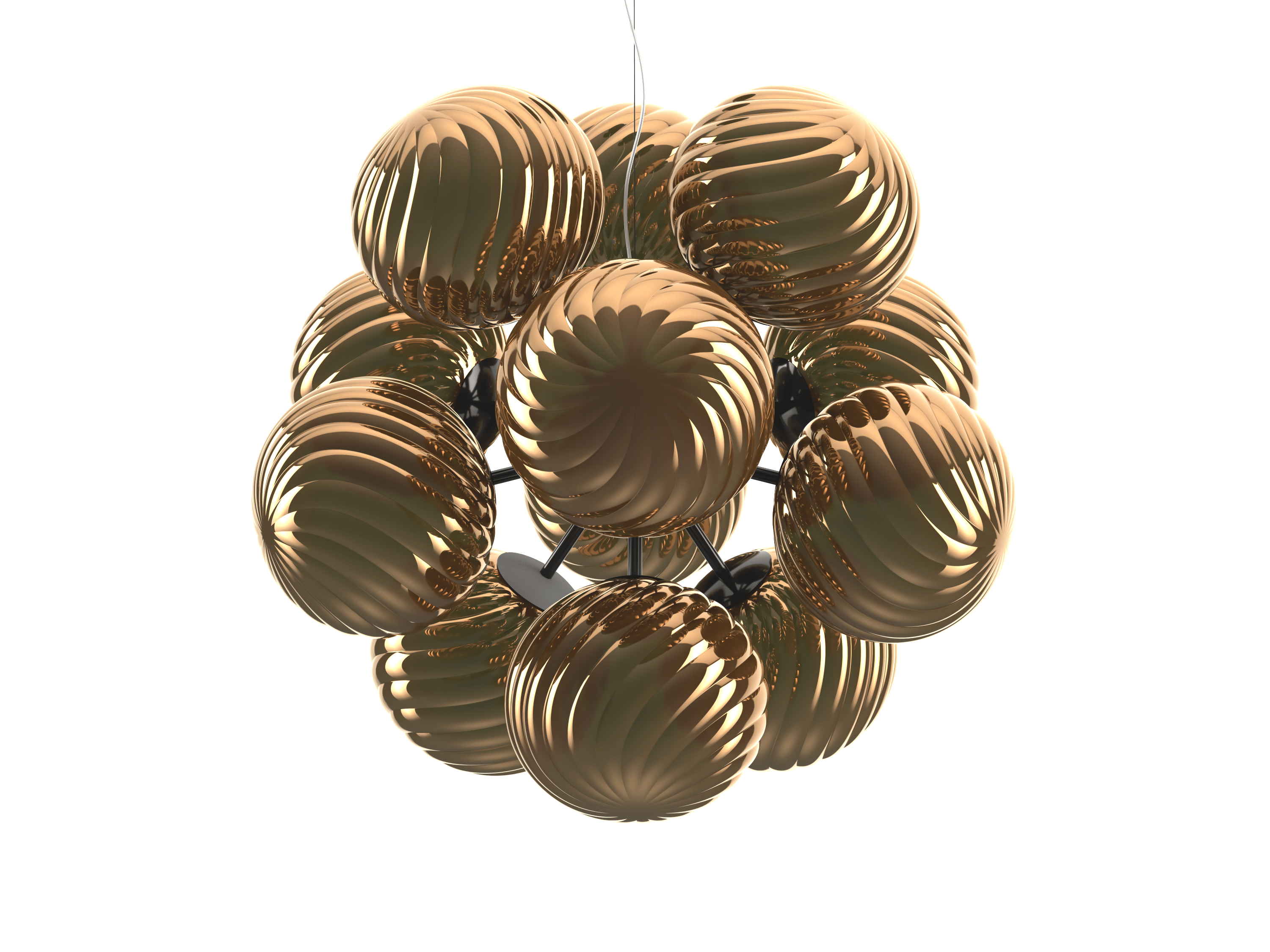 Hanglamp WHIRL BURST goud