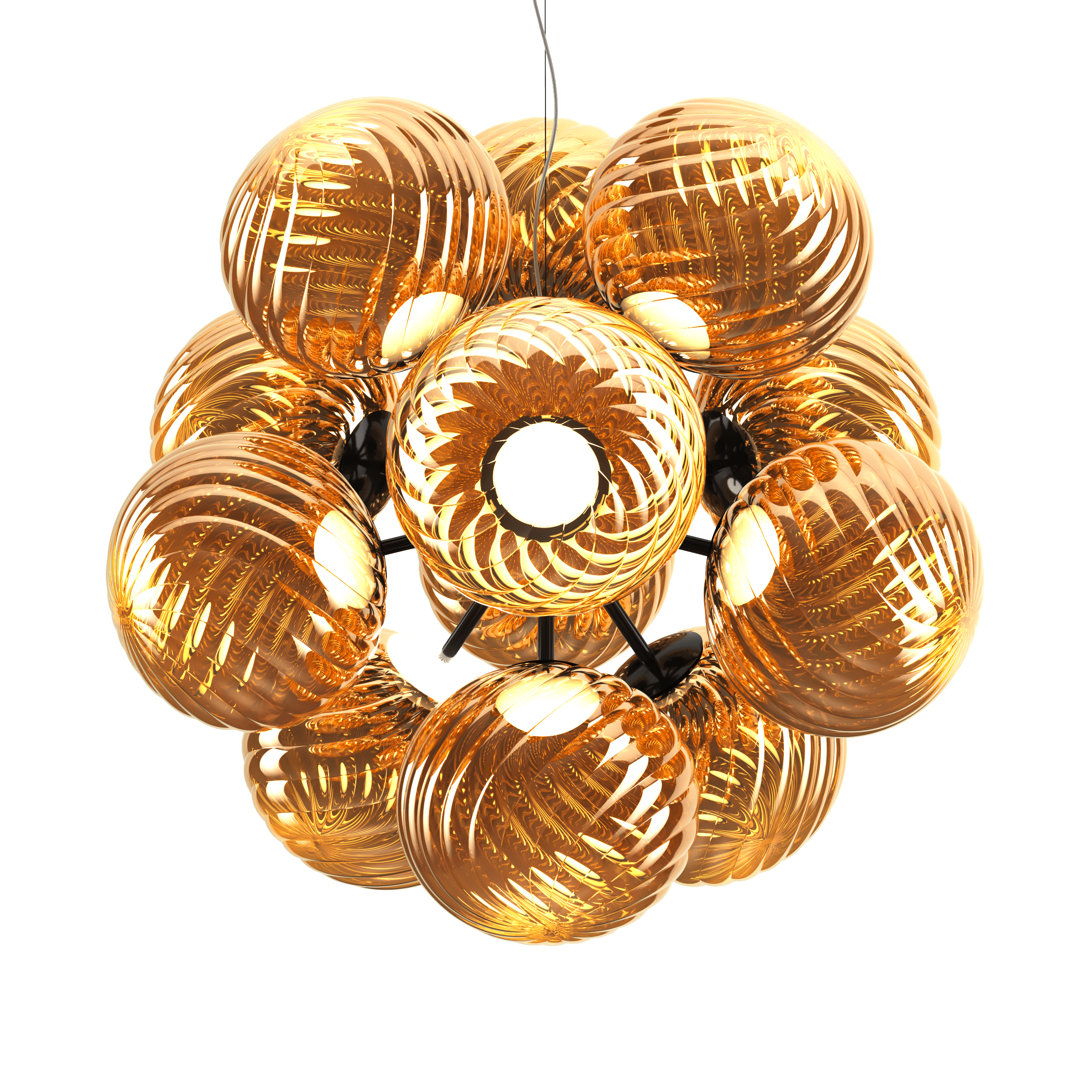 Hanglamp WHIRL BURST goud