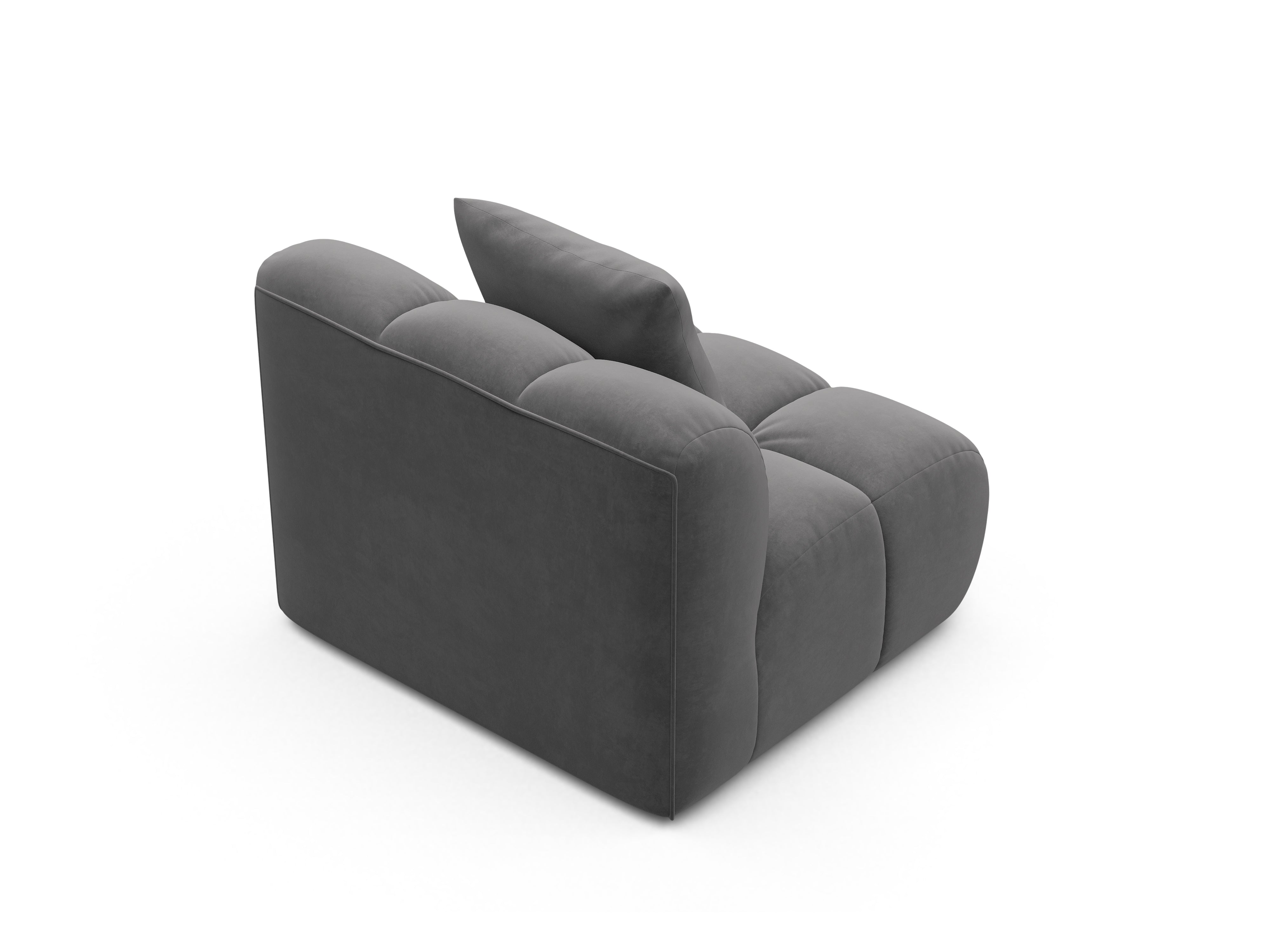 Fauteuil / modulaire fluwelen ASTRO grijs