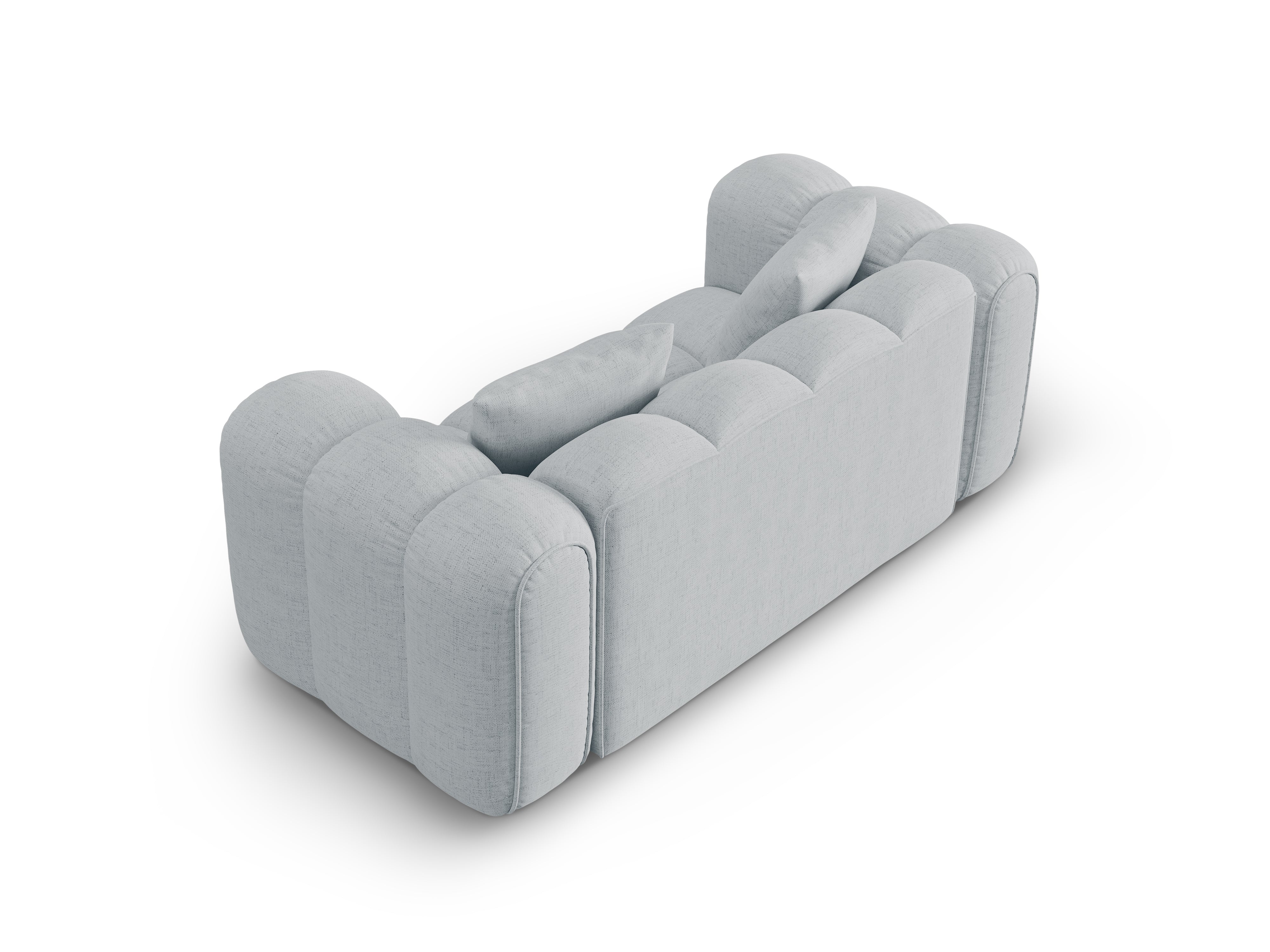 2-seater Sofa ASTRO light gray chenille