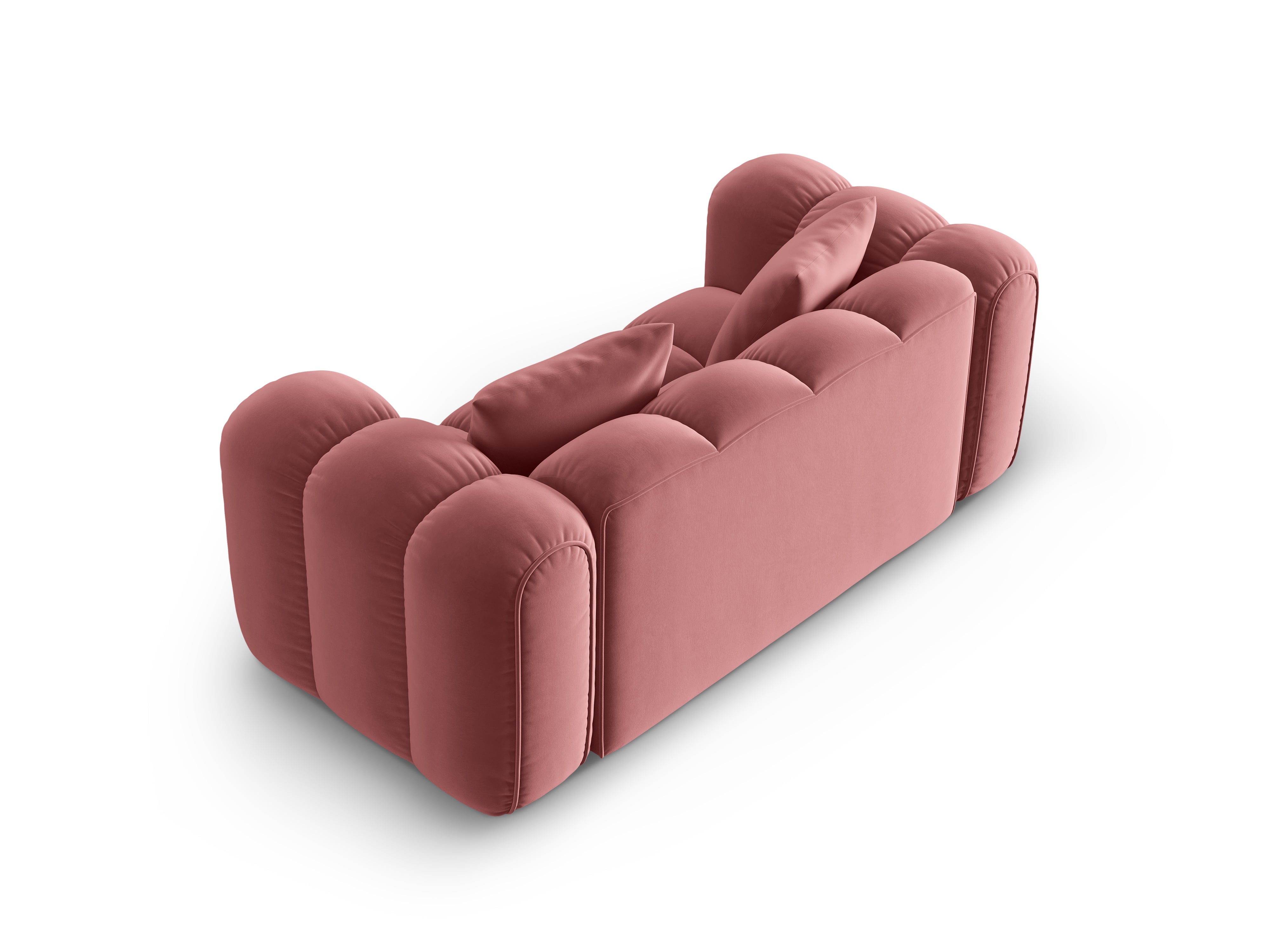 ASTRO pink velvet 2-seater sofa
