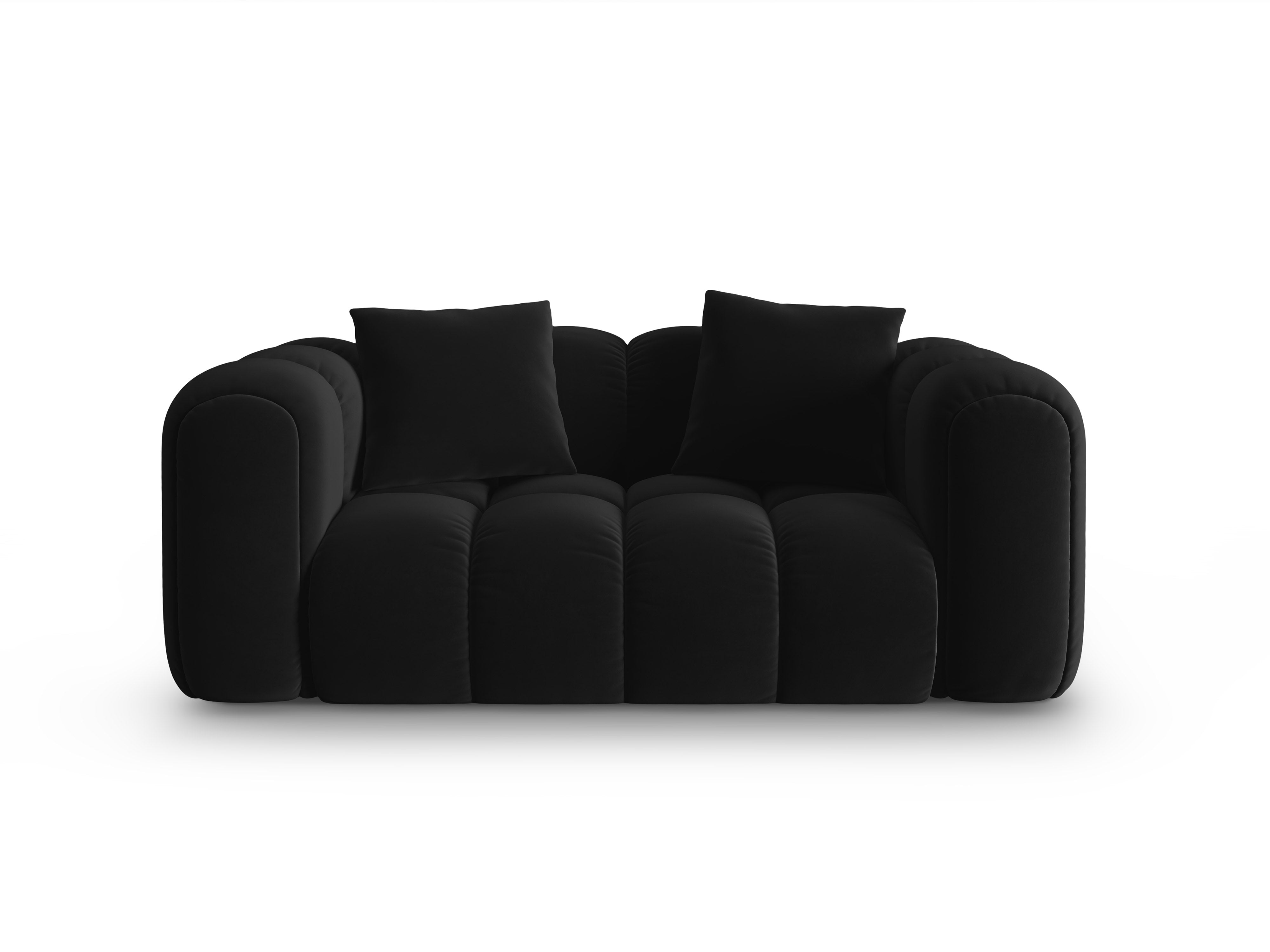 Velvet 2-Seater Sofa ASTRO Black