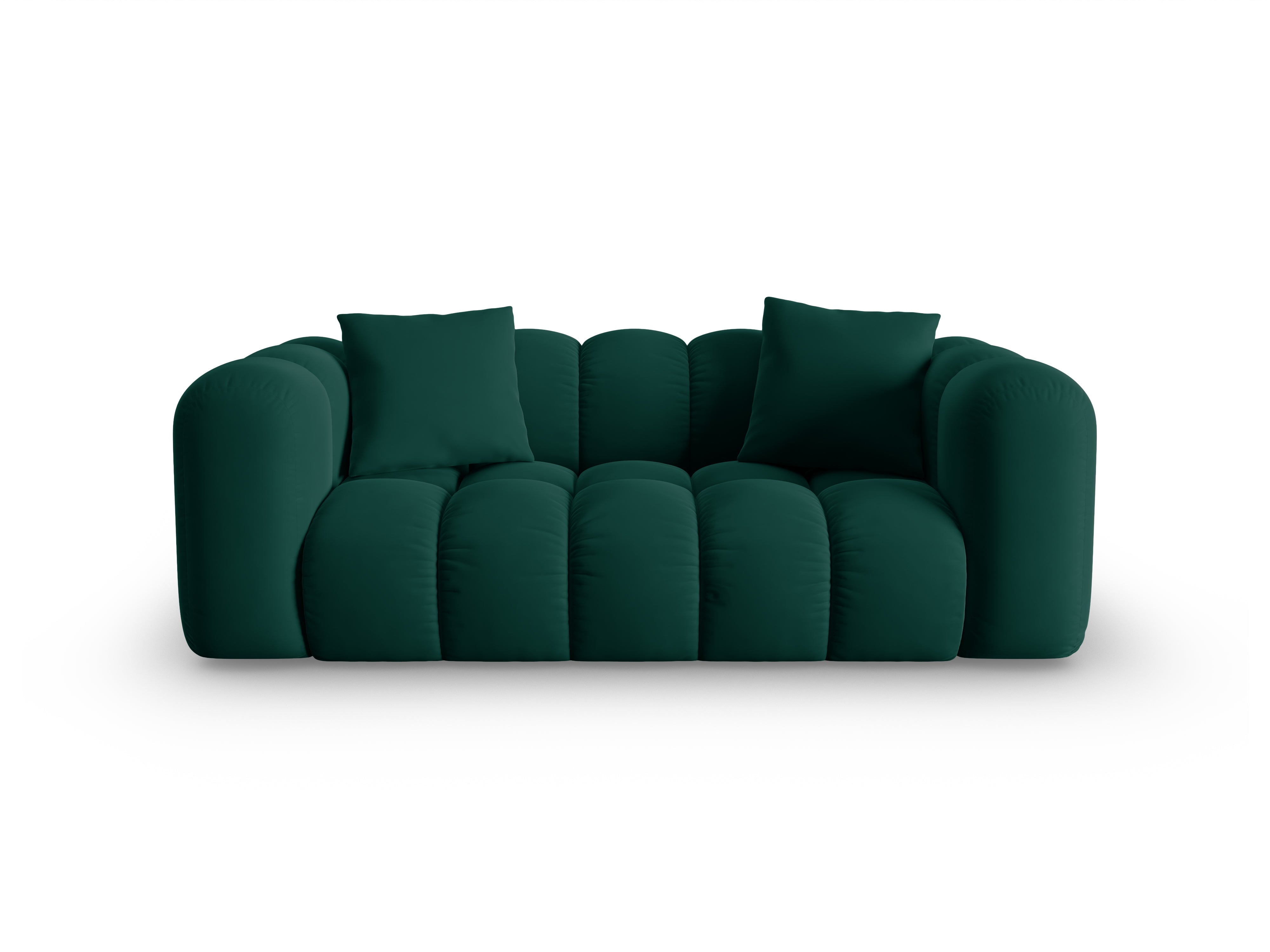 2-person Halley Bottle Greenery velvet sofa