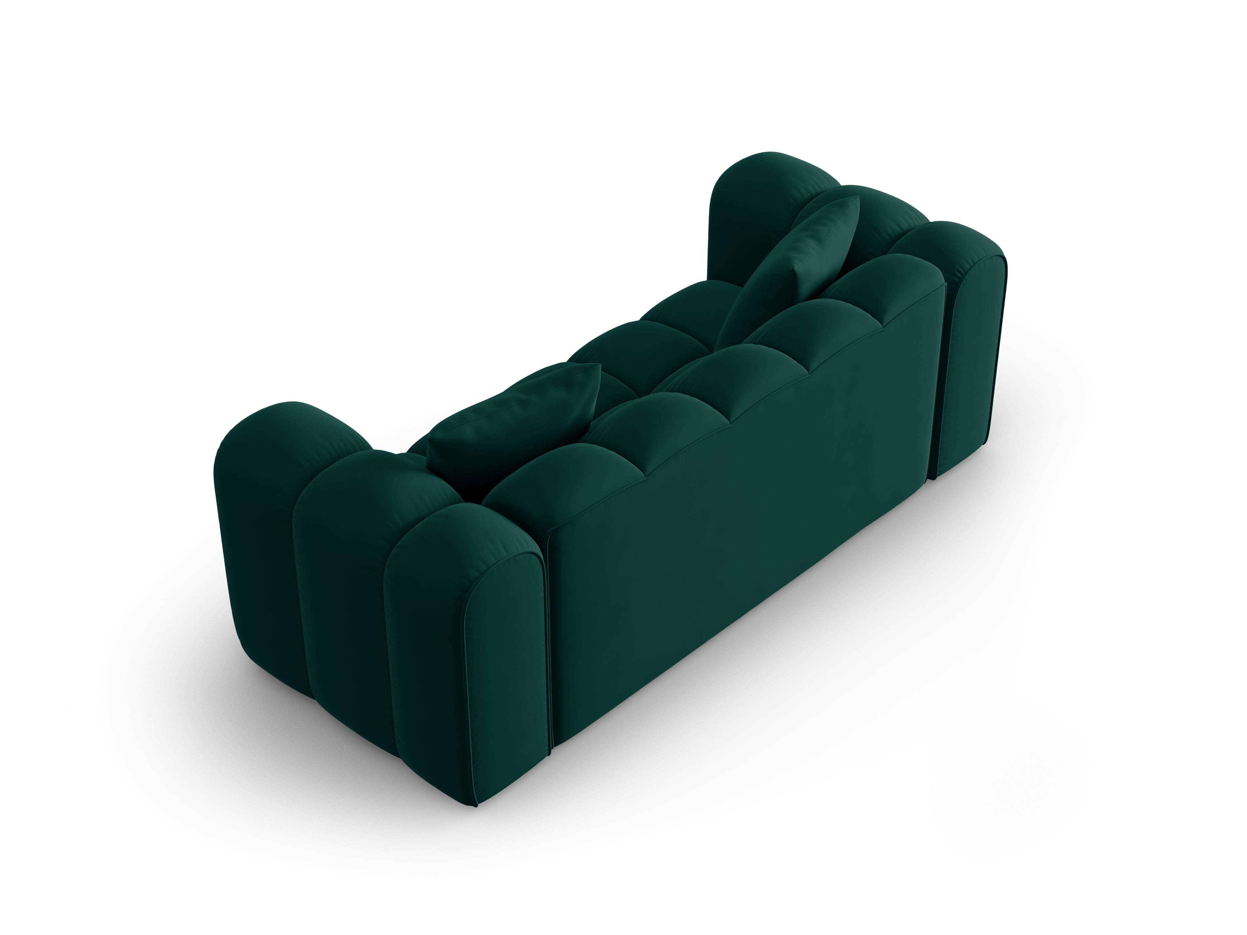 2-person Halley Bottle Greenery velvet sofa