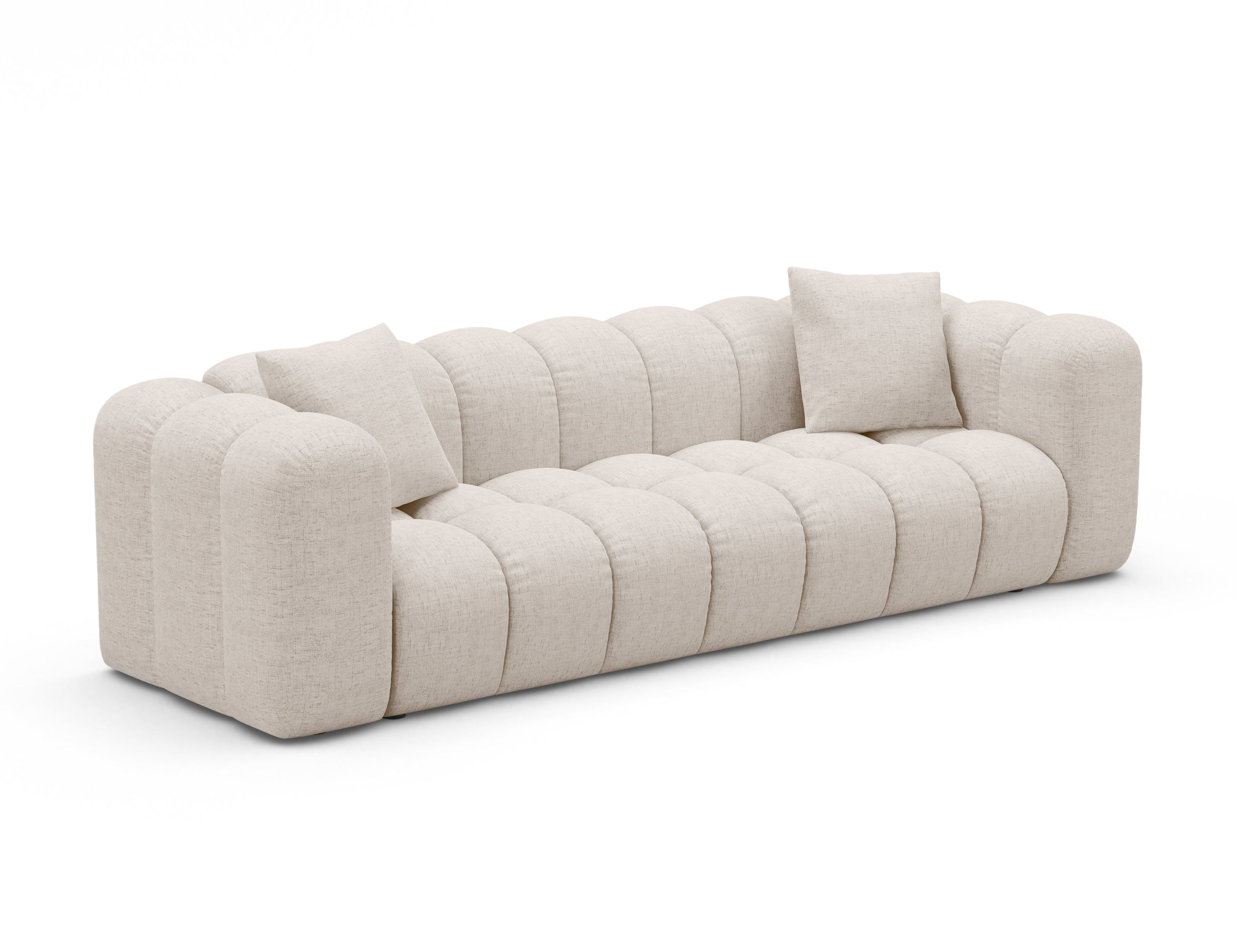 Sofa mit Schlaffunktion ASTRO beige Chenille