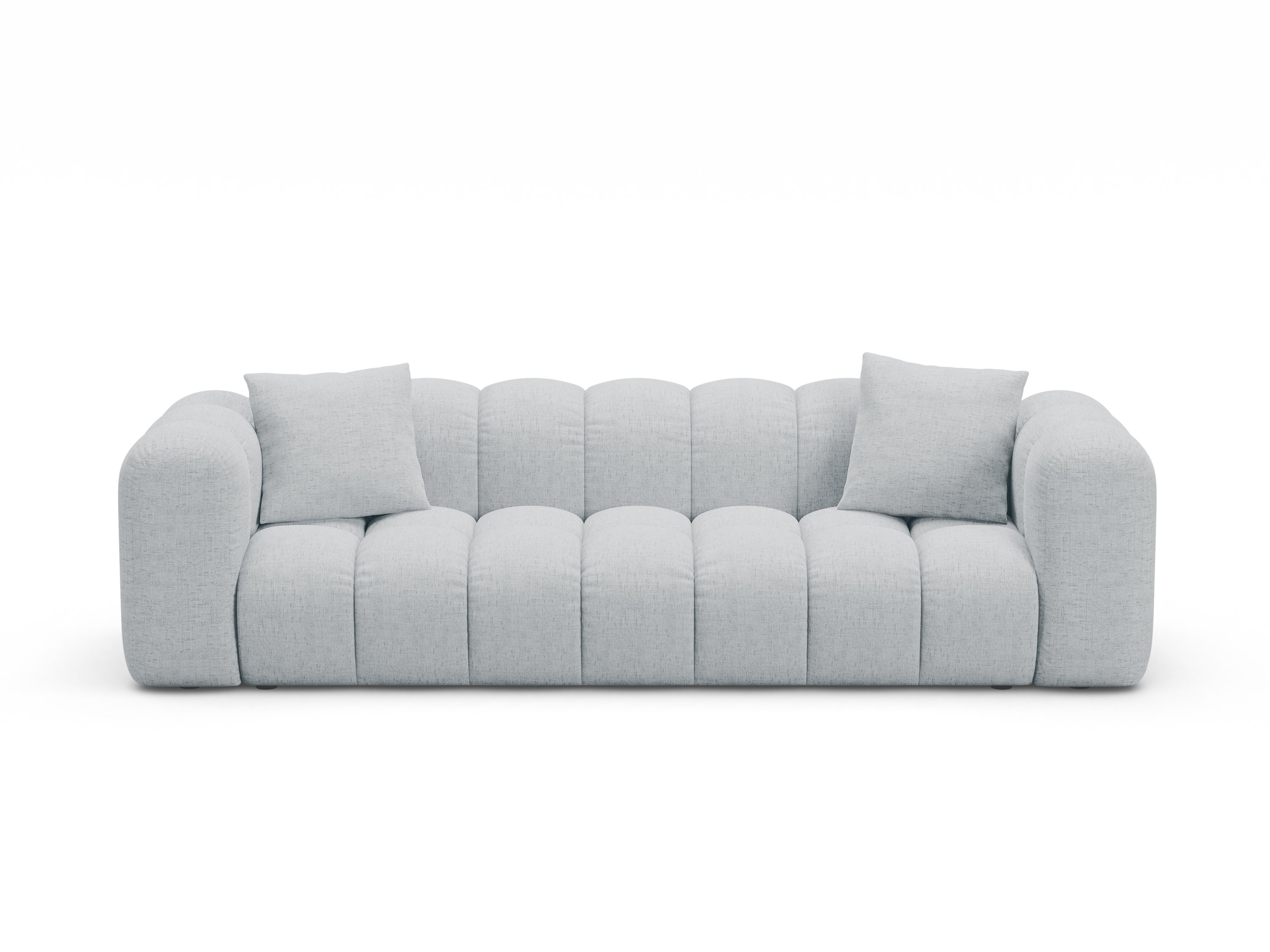 ASTRO light gray chenille sofa with sleeping function