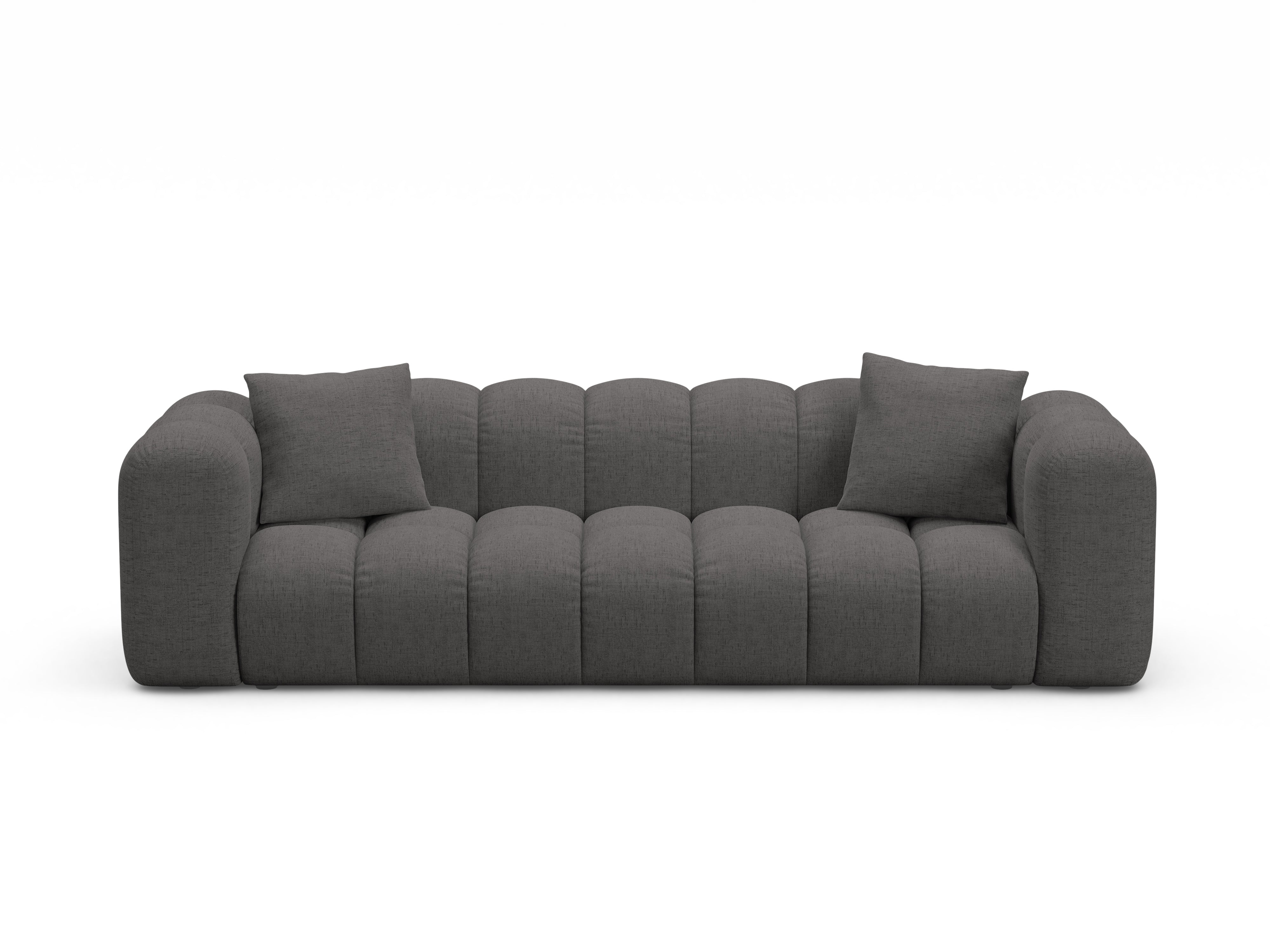 Sofa met slaapfunctie ASTRO grijs chenille