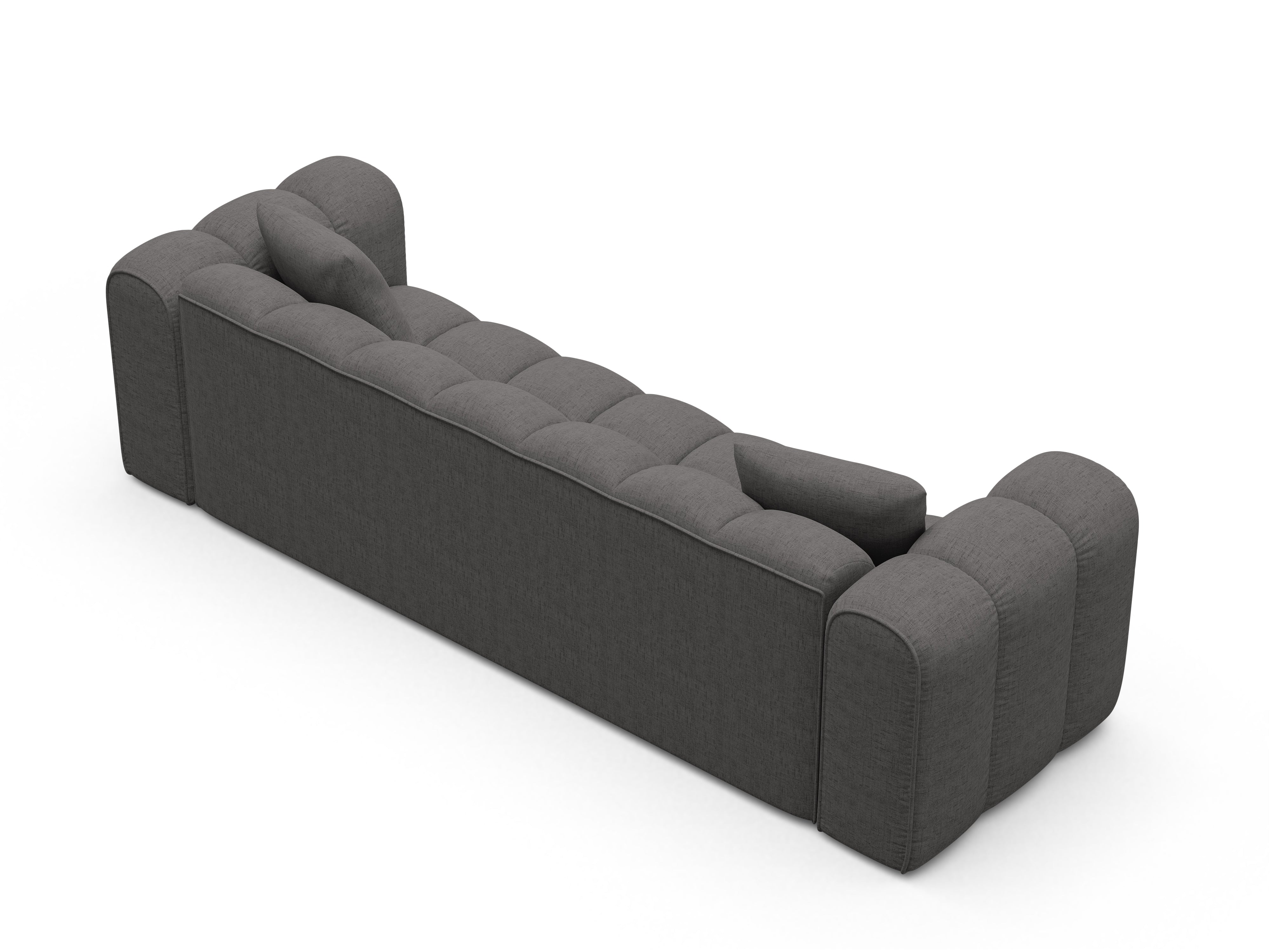 Sofa met slaapfunctie ASTRO grijs chenille