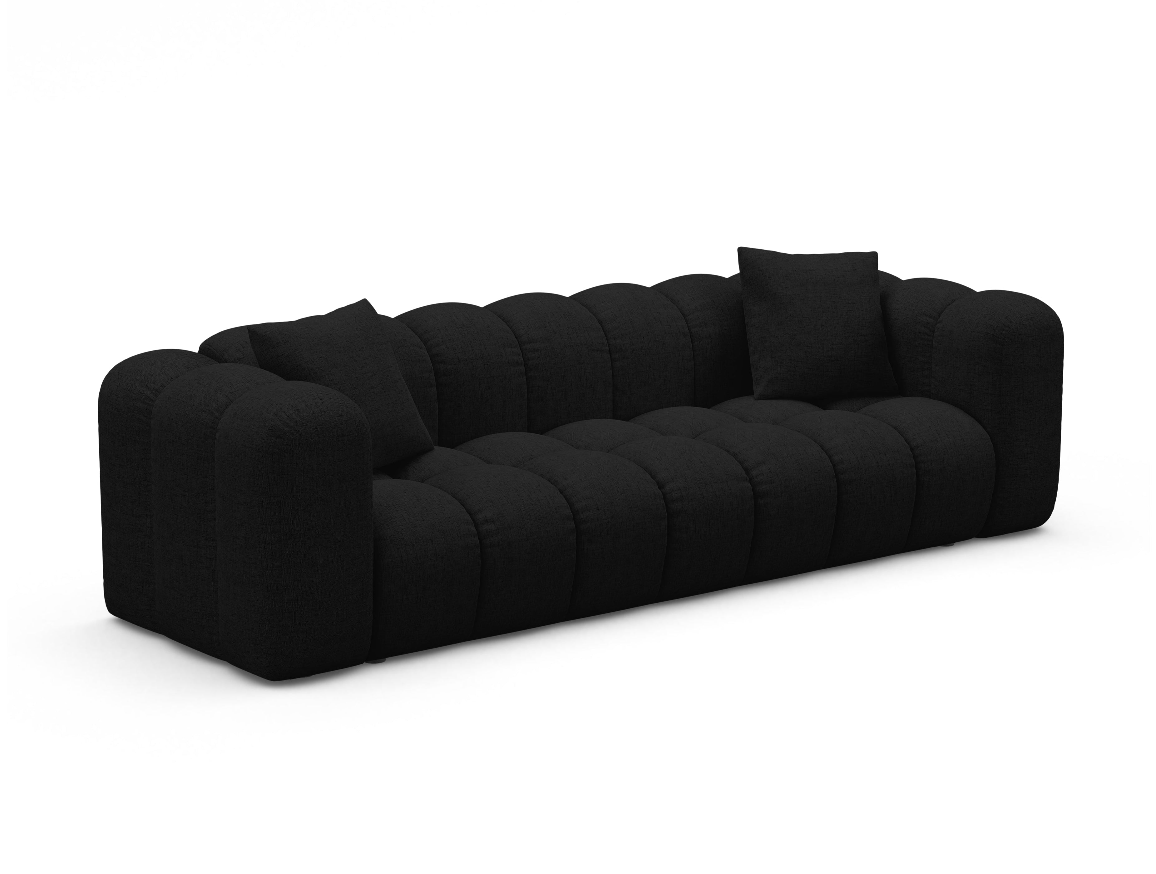 Sofa mit Schlaffunktion ASTRO schwarzer Chenille
