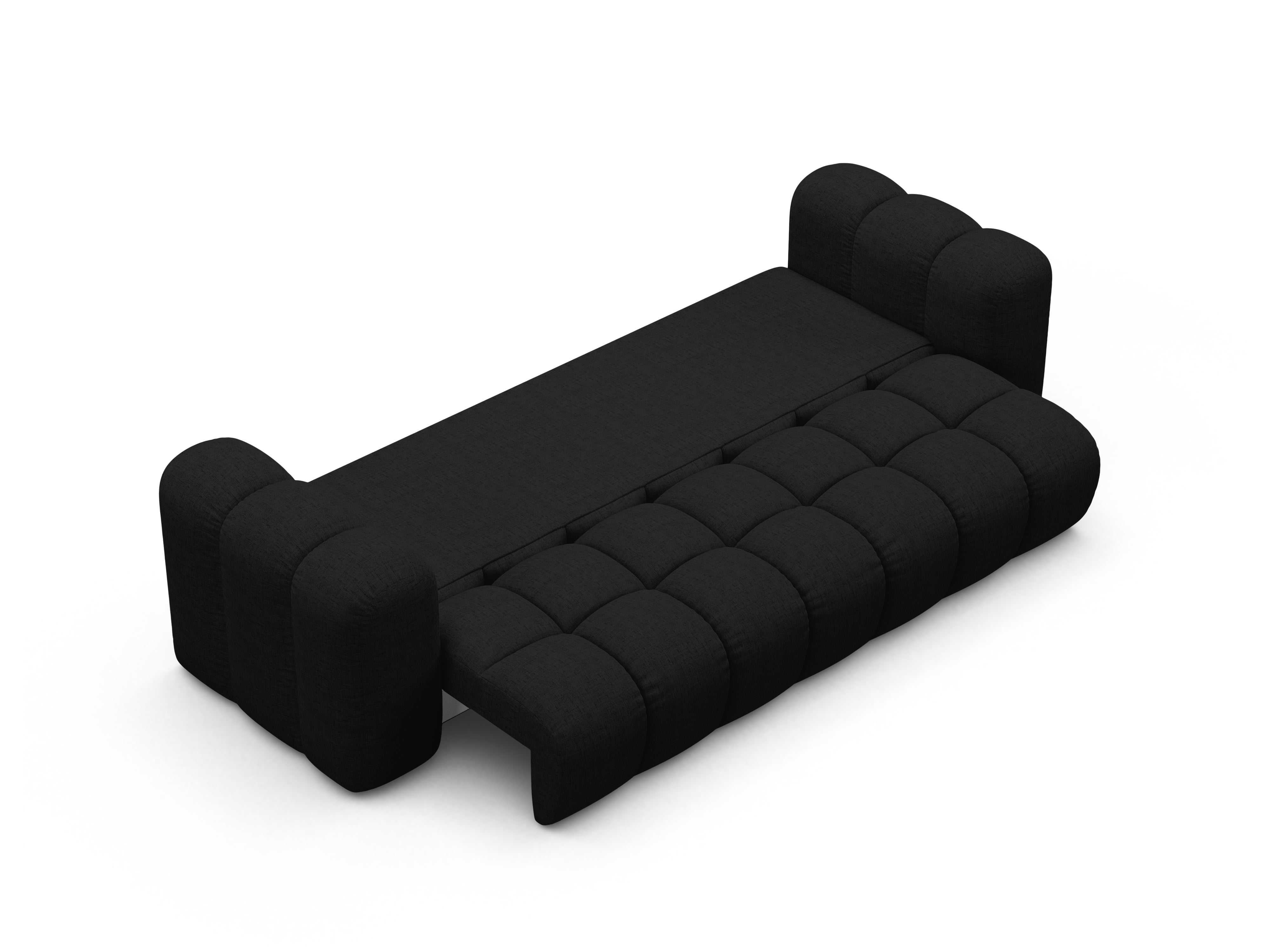 Sofa mit Schlaffunktion ASTRO schwarzer Chenille
