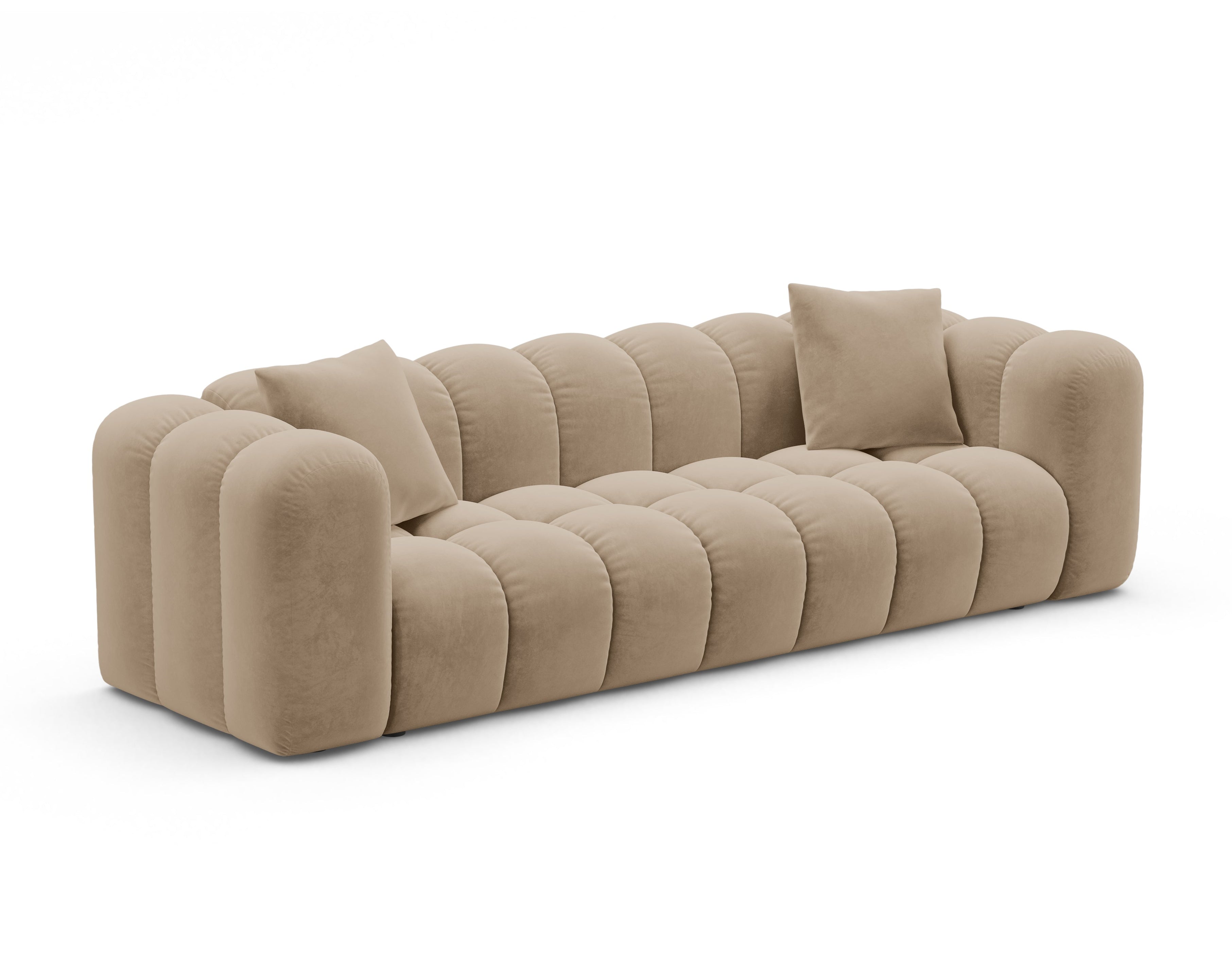 Velvet sofa with sleeping function ASTRO sand