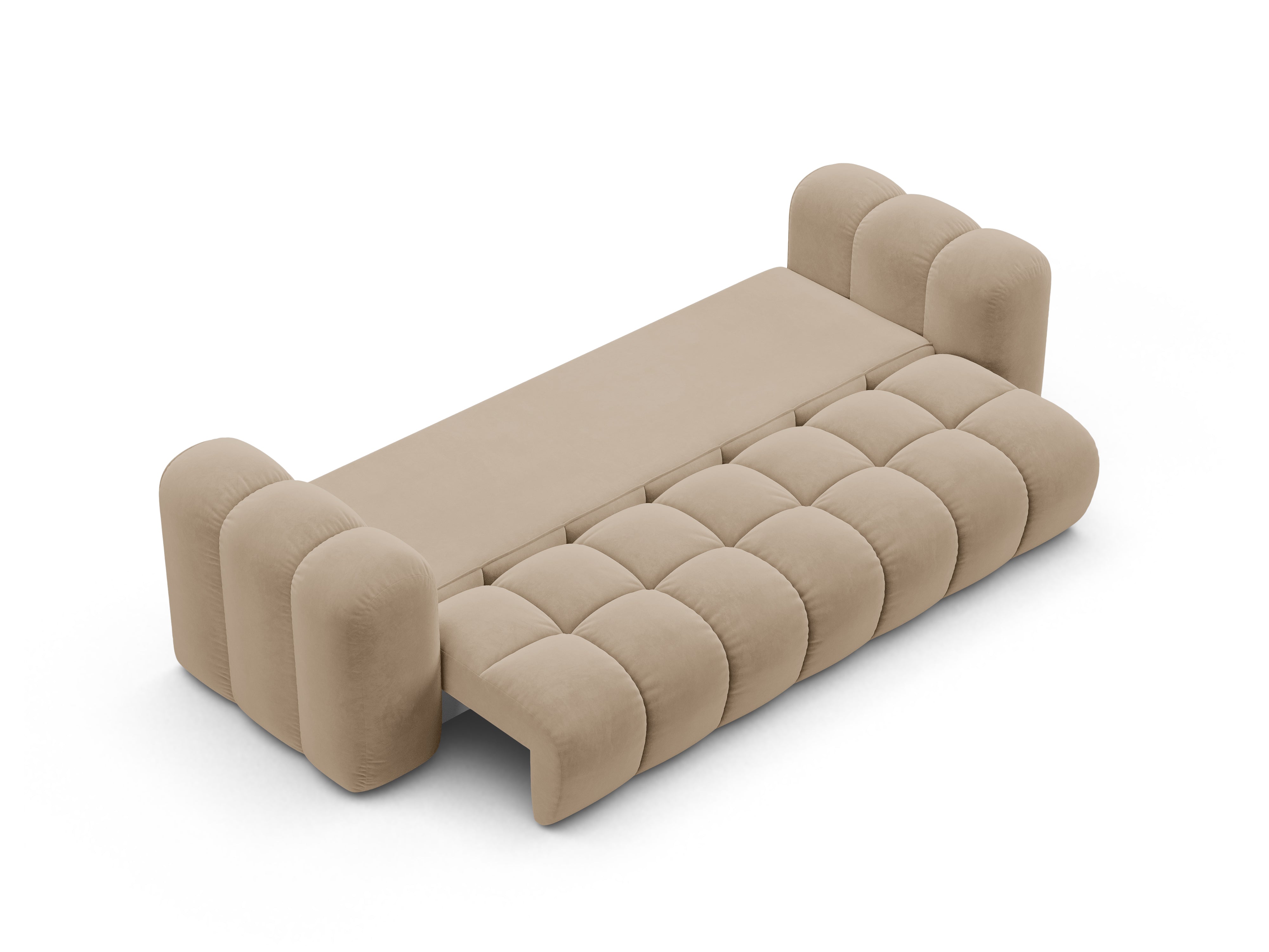 Velvet sofa with sleeping function ASTRO sand