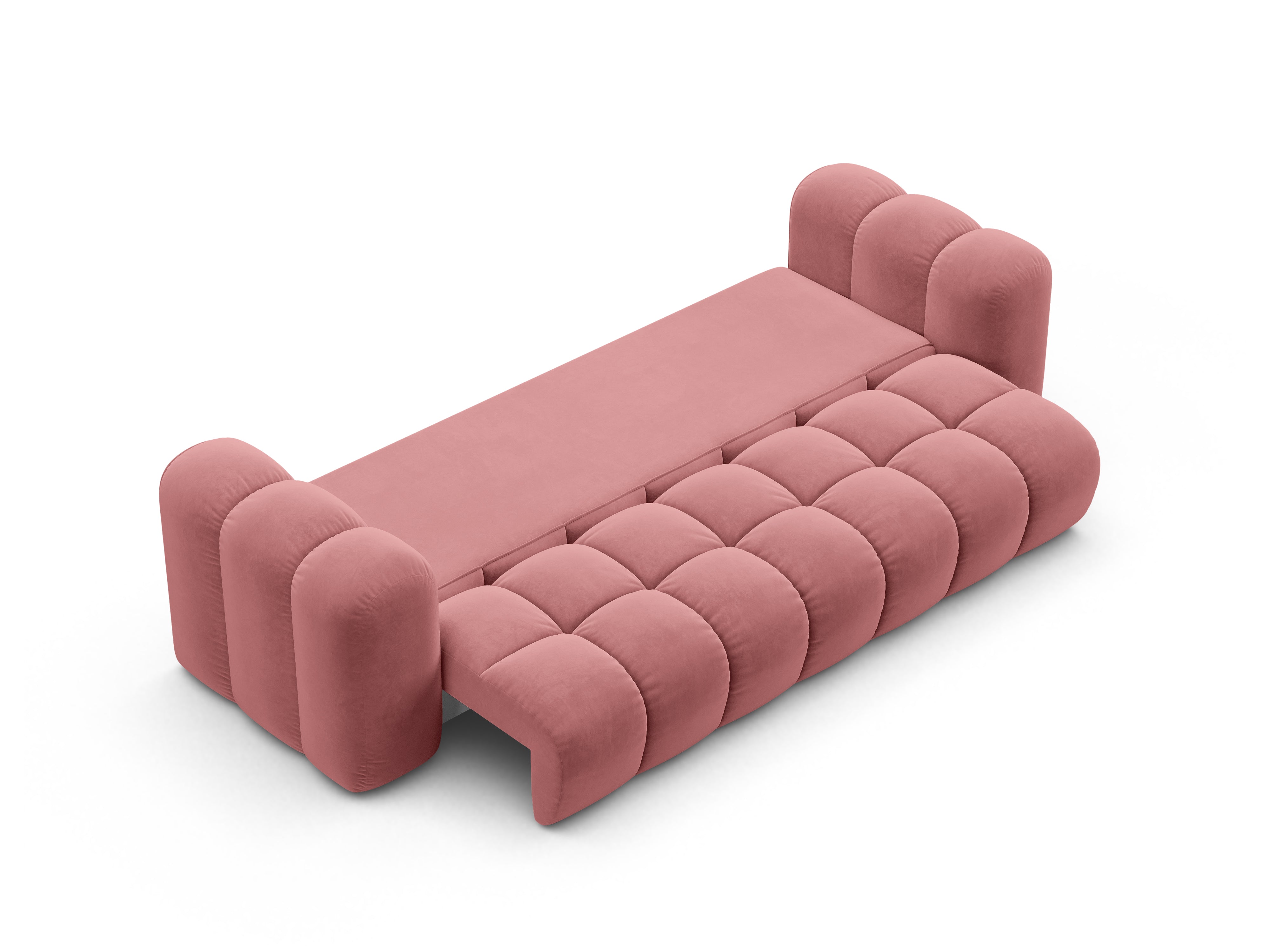 Velvet sofa with sleeping function ASTRO pink