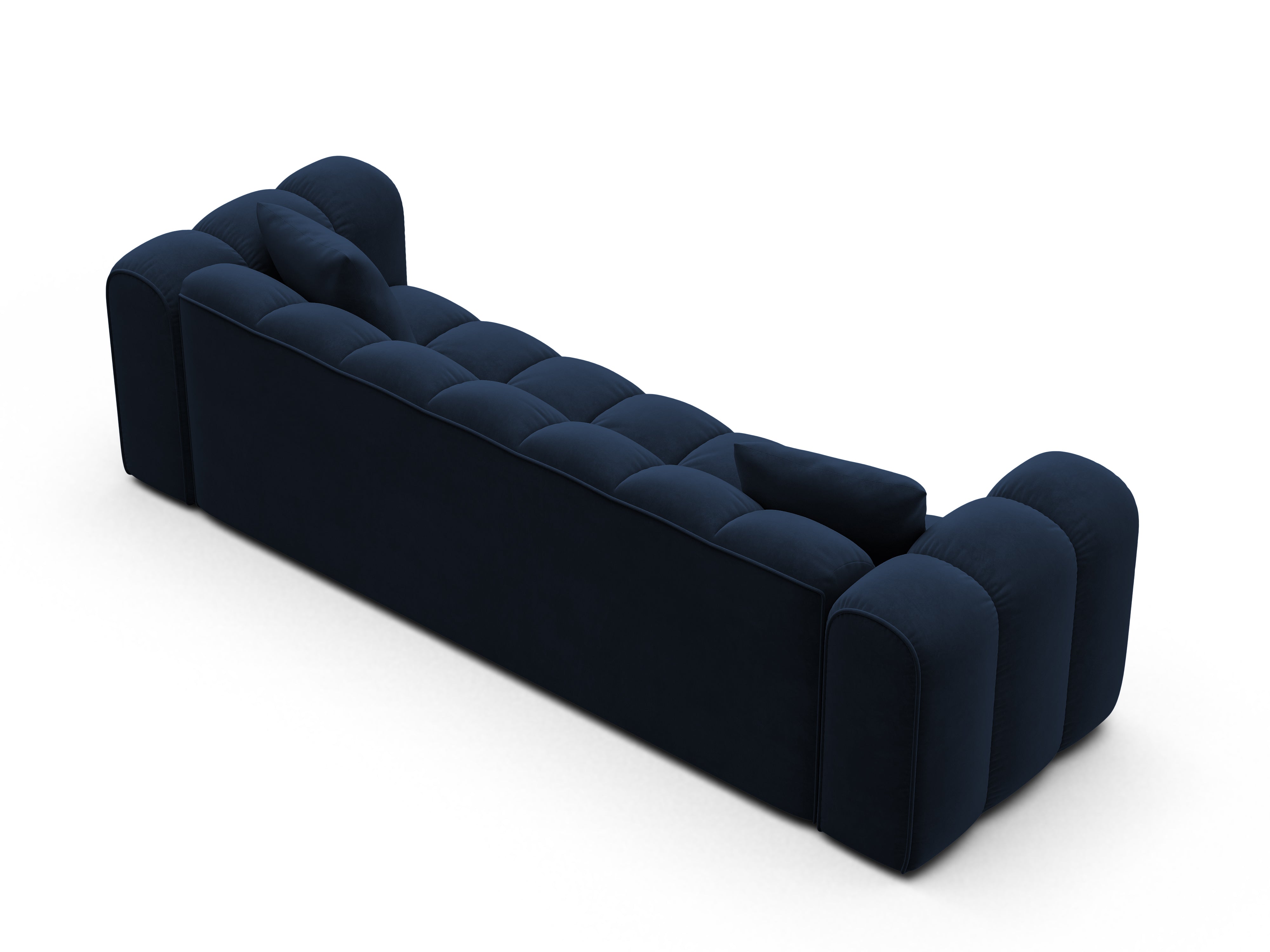 Sofa van fluweel met slaapfunctie ASTRO koninklijk blauw