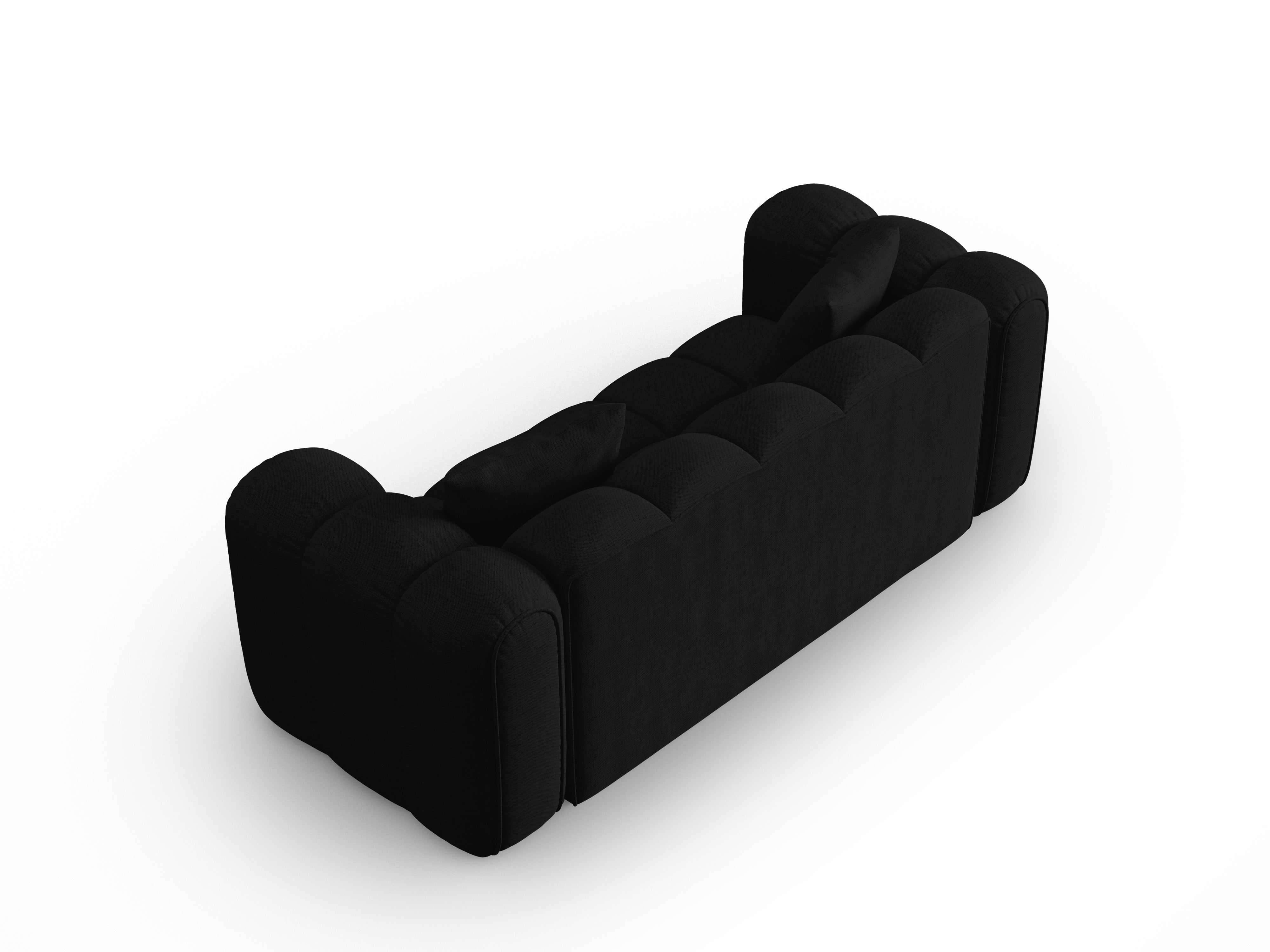 3-seater Sofa ASTRO black chenille