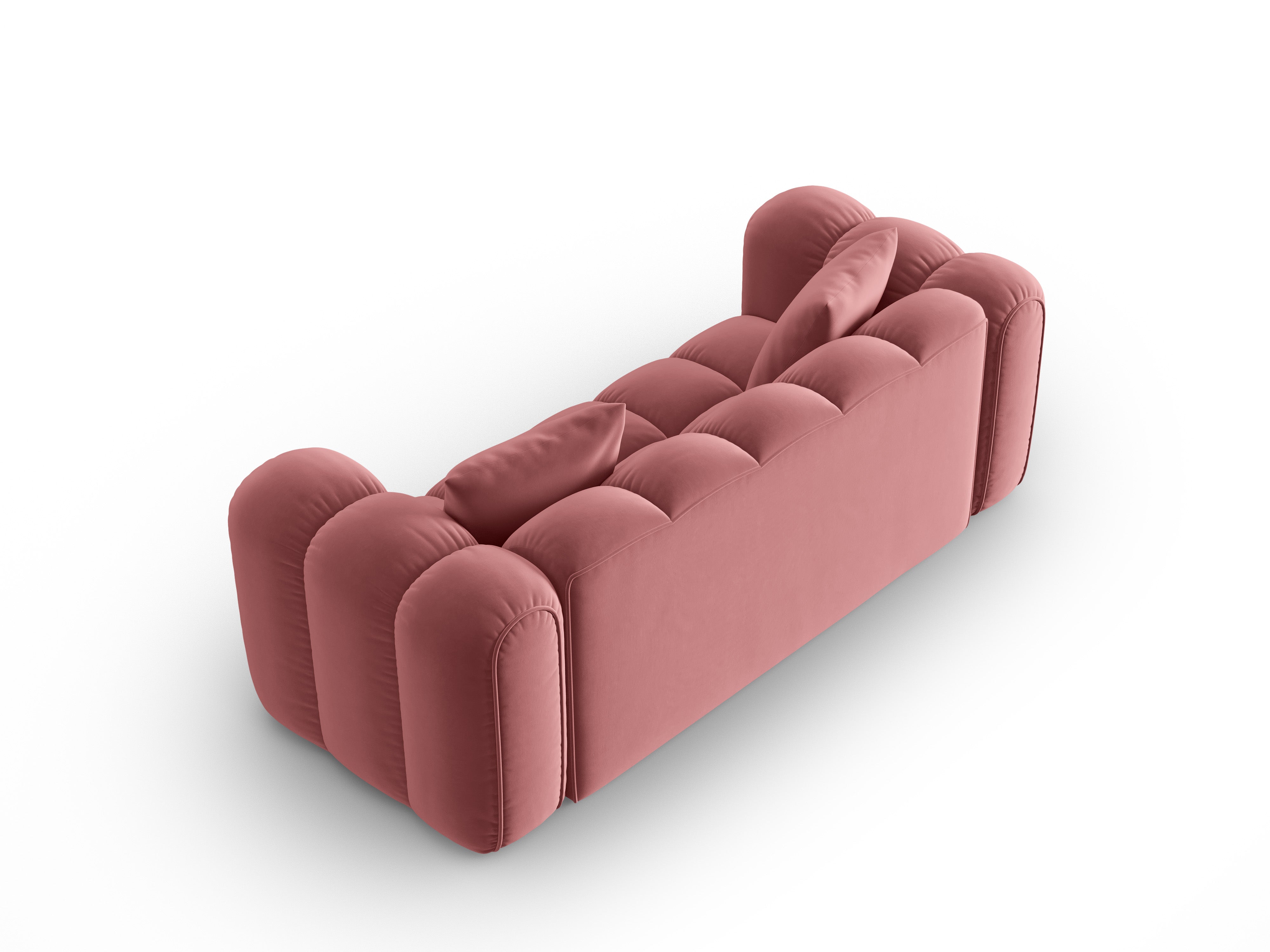Sofa van fluweel 3-zits ASTRO roze