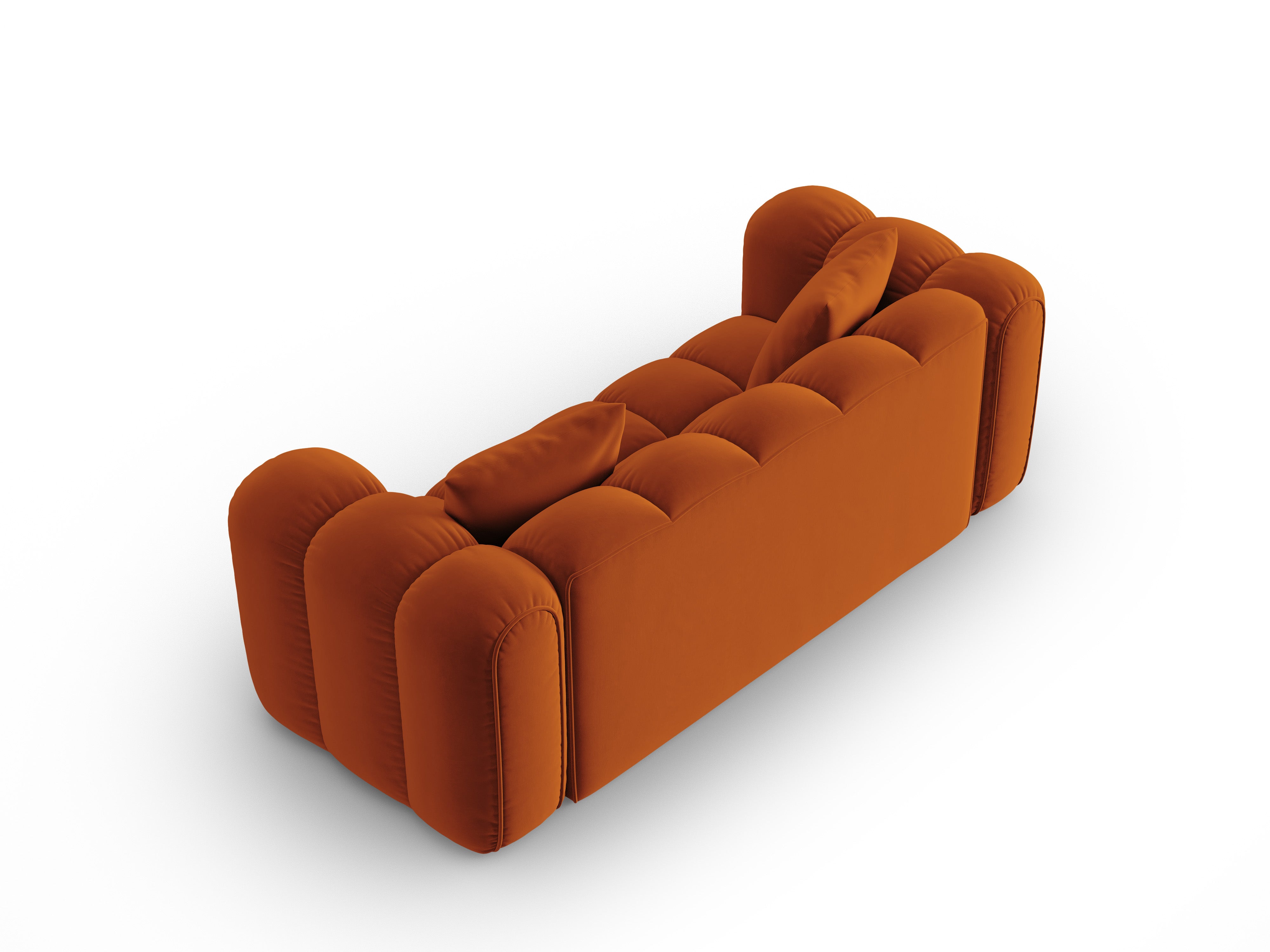 ASTRO rust velvet 3-seater sofa