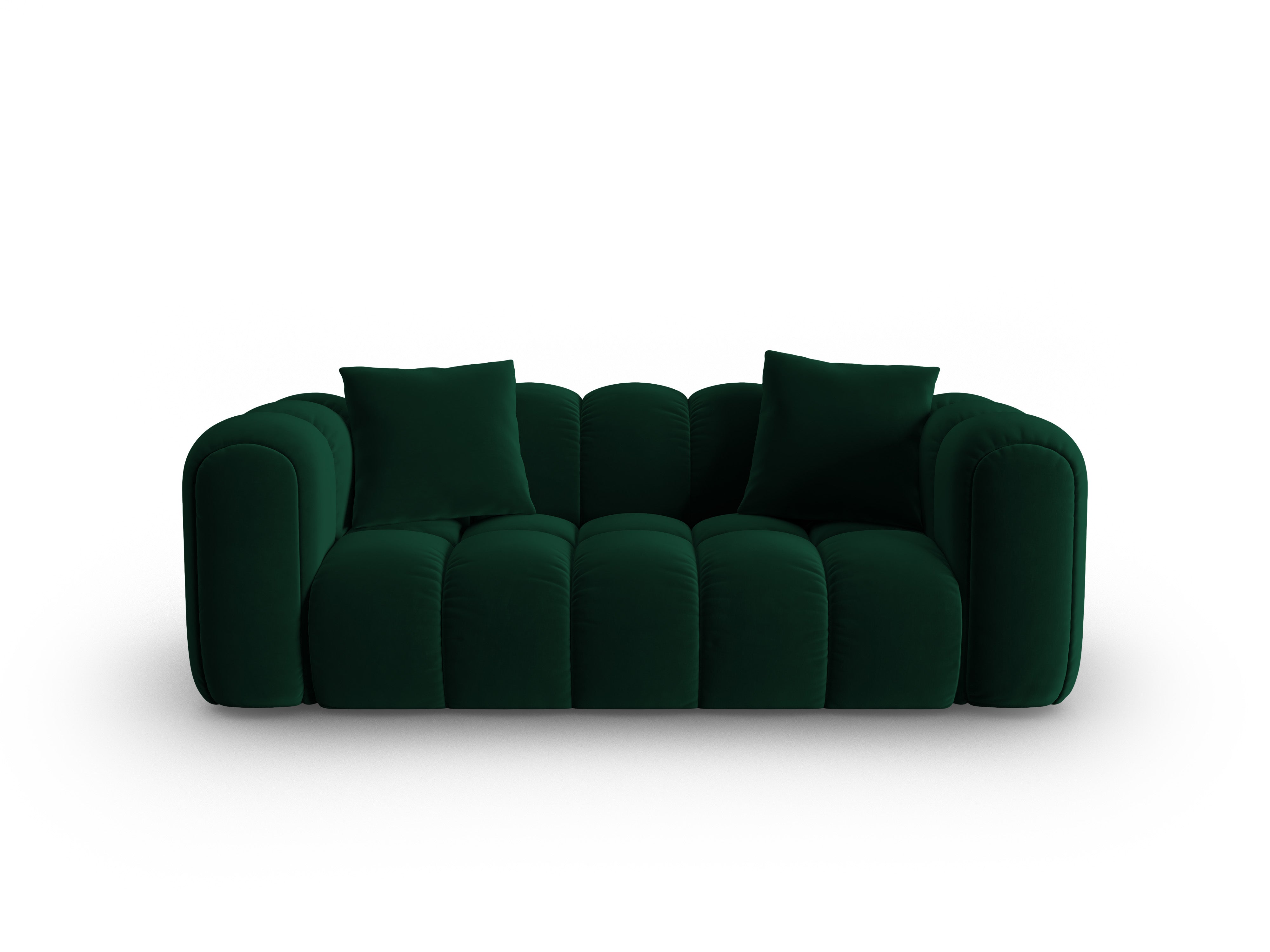 Sofa van fluweel 3-zits ASTRO donkergroen