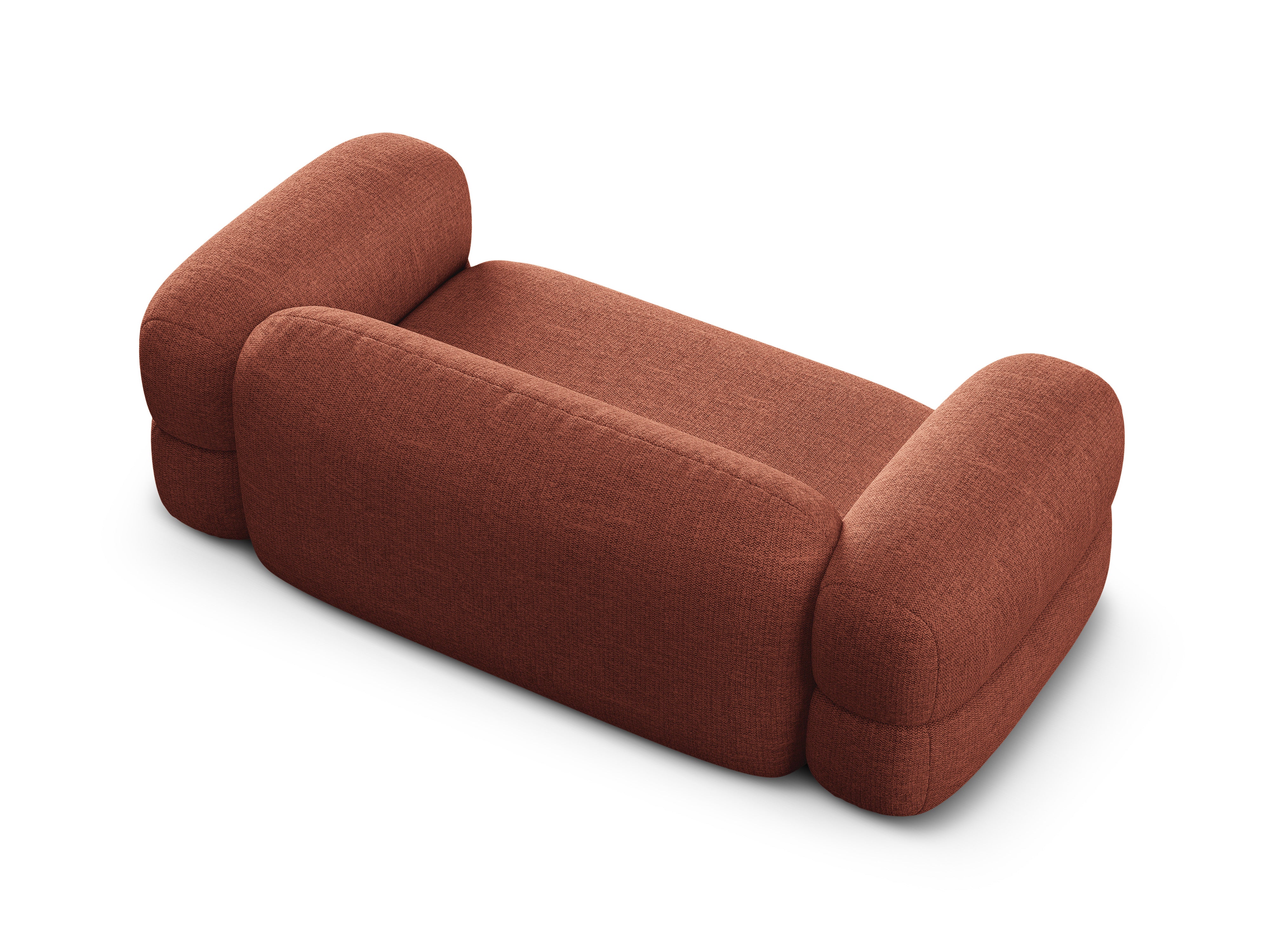 Sofa 3-Sitzer ROGER korallfarbener Chenille