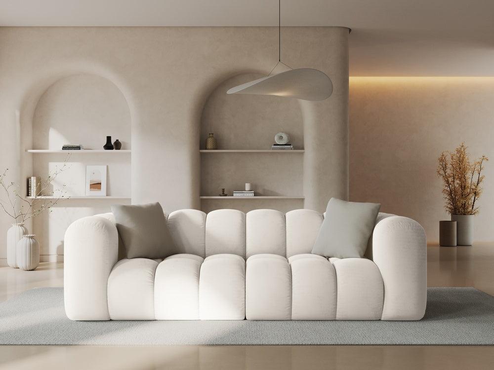 Sofa aksamitna 3-osobowa HALLEY jasnobeżowy Windsor & Co Eye on Design