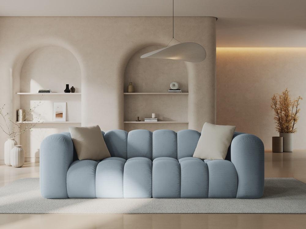 Sofa aksamitna 3-osobowa HALLEY jasnoniebieski Windsor & Co Eye on Design