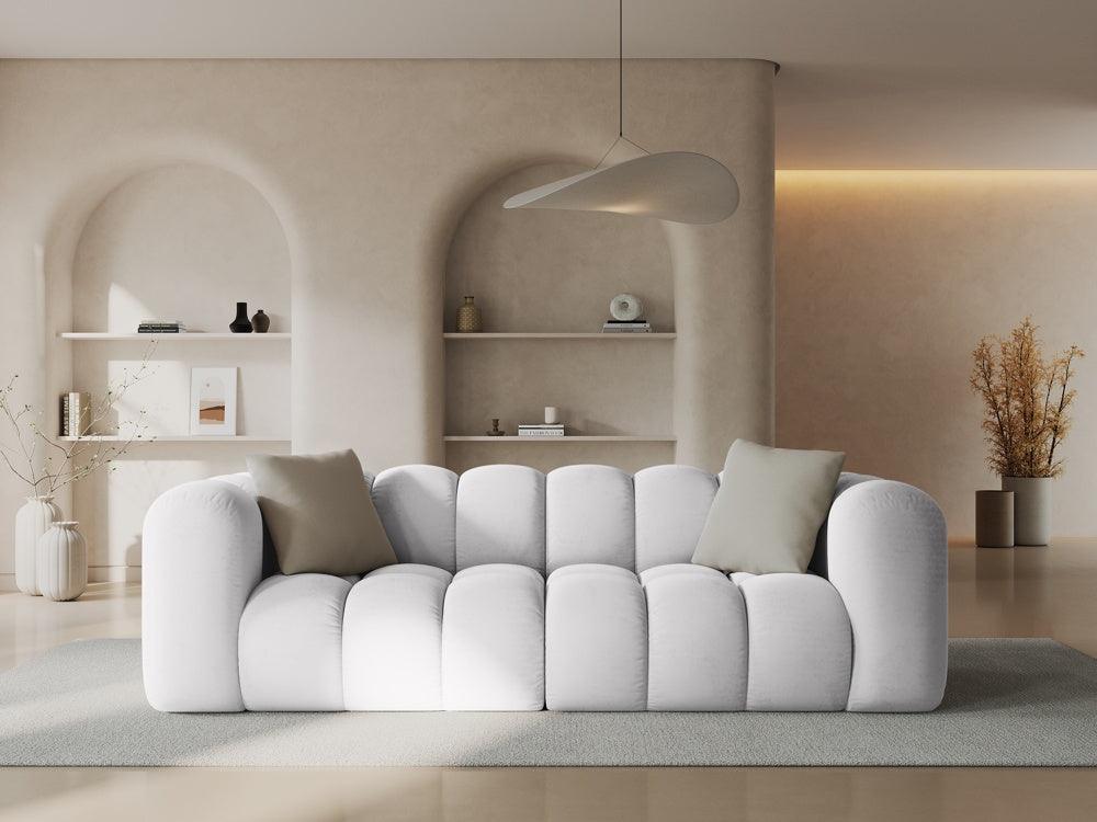 Sofa aksamitna 3-osobowa HALLEY srebrny Windsor & Co Eye on Design