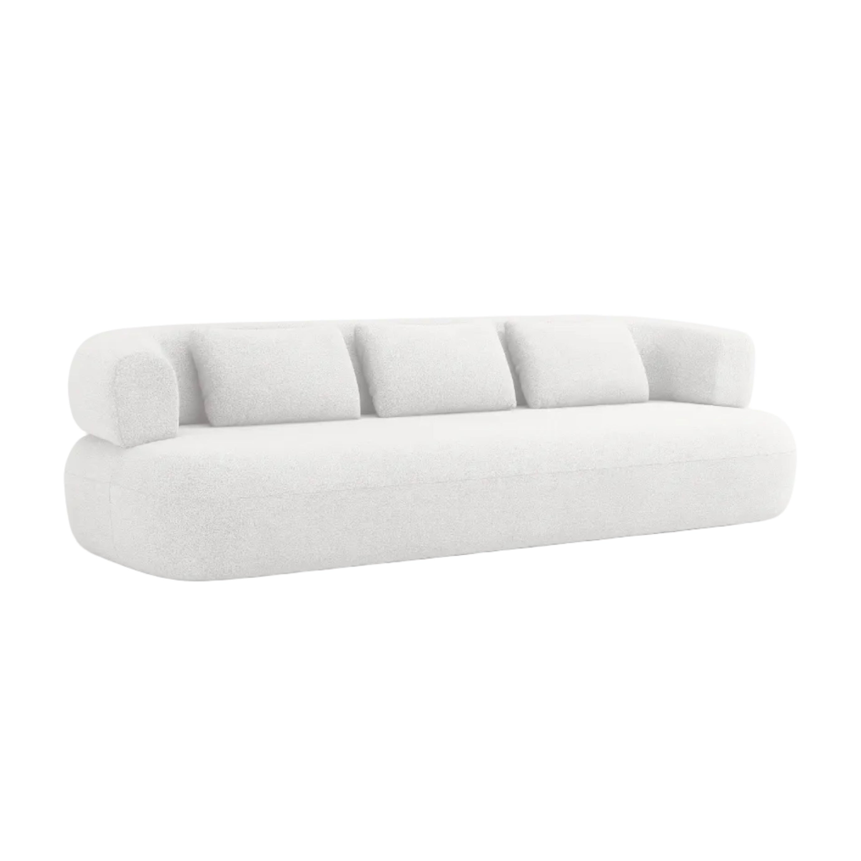Sofa 3,5-zits ALDRIN witte boucle