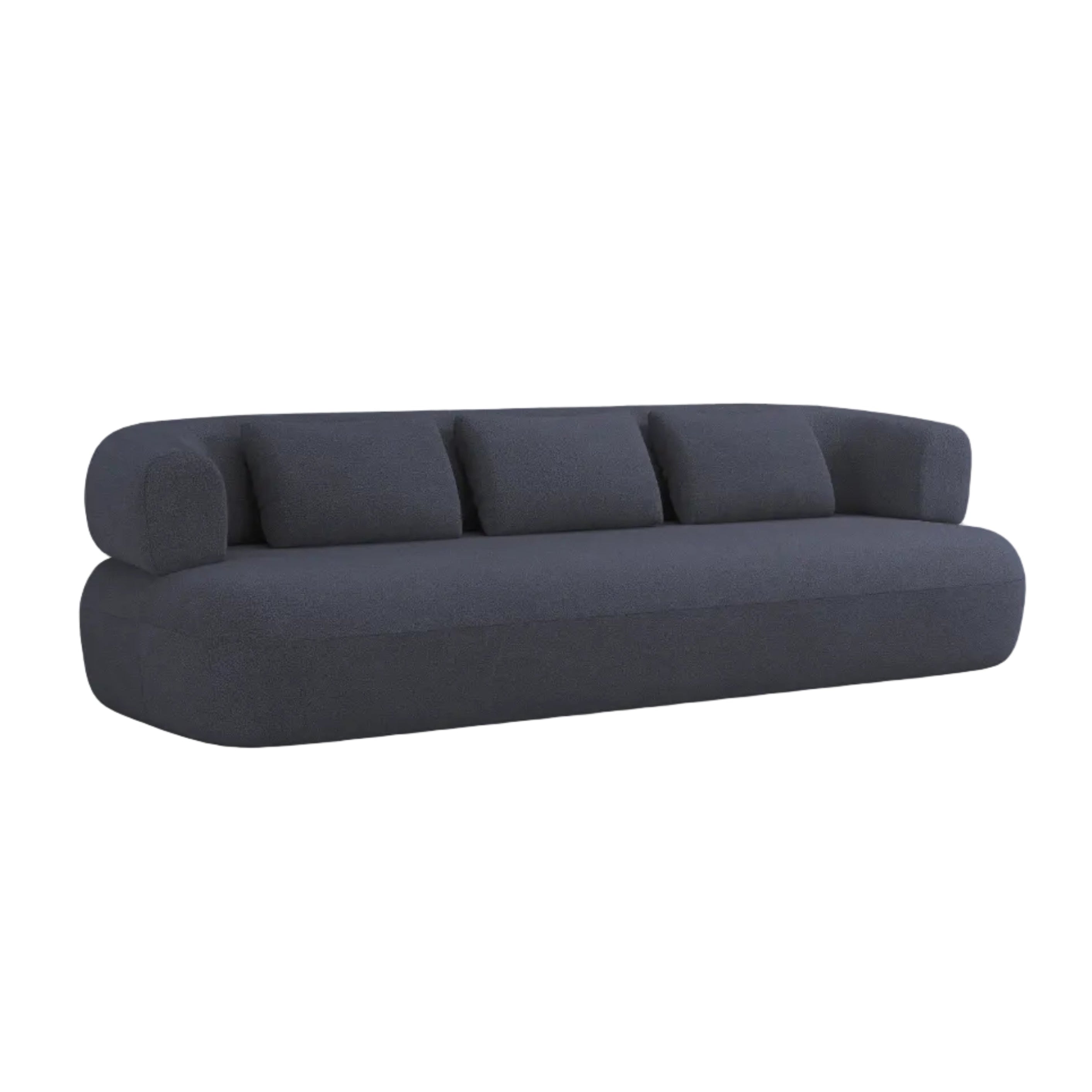 Sofa 3,5-zits ALDRIN in marineblau boucle