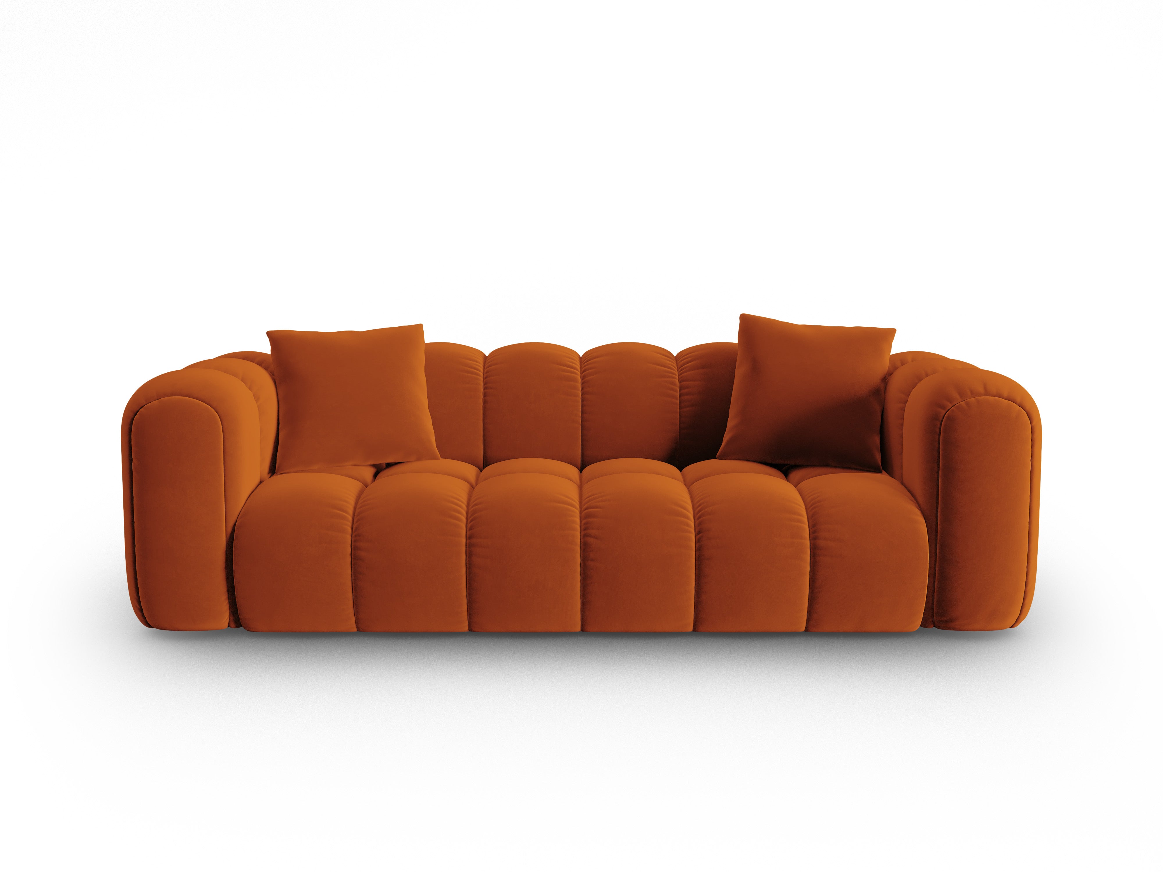 Velvet sofa for 4 people ASTRO rust