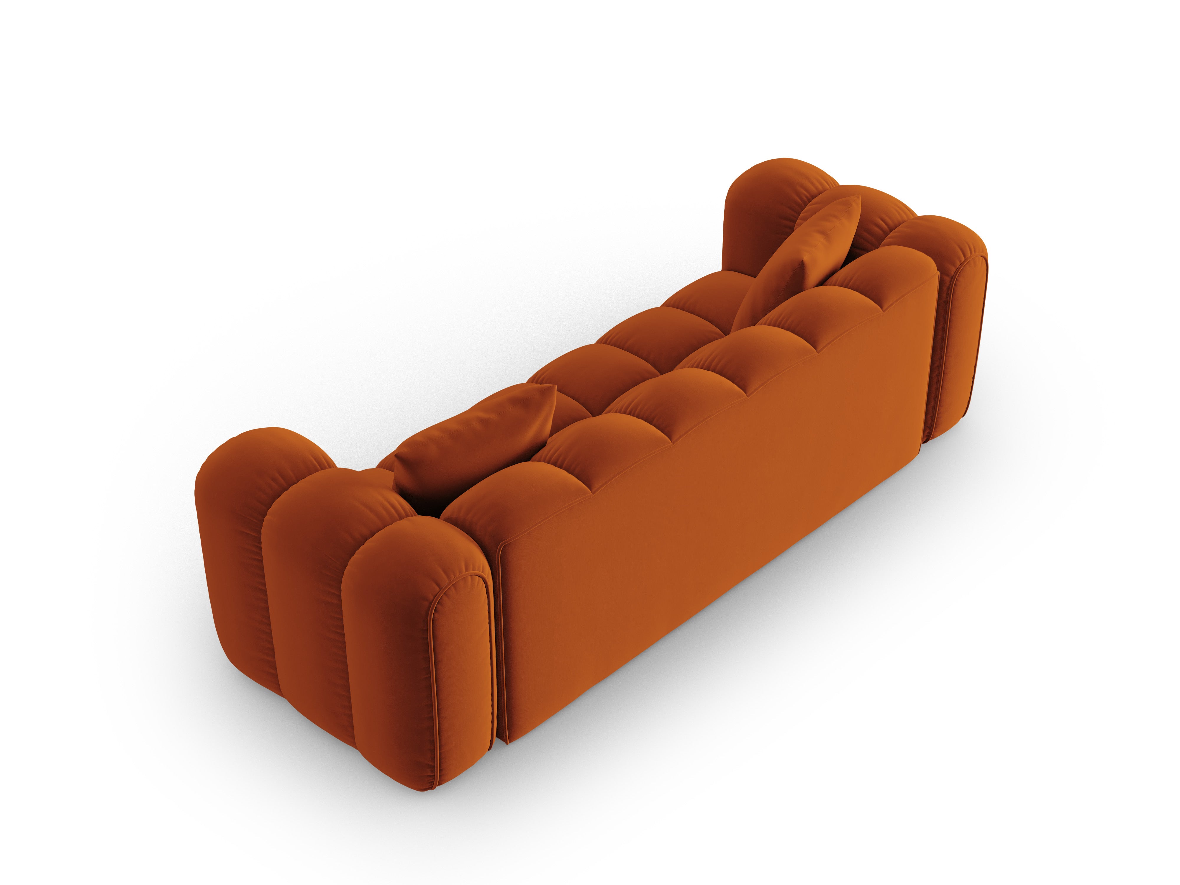 Velvet sofa for 4 people ASTRO rust