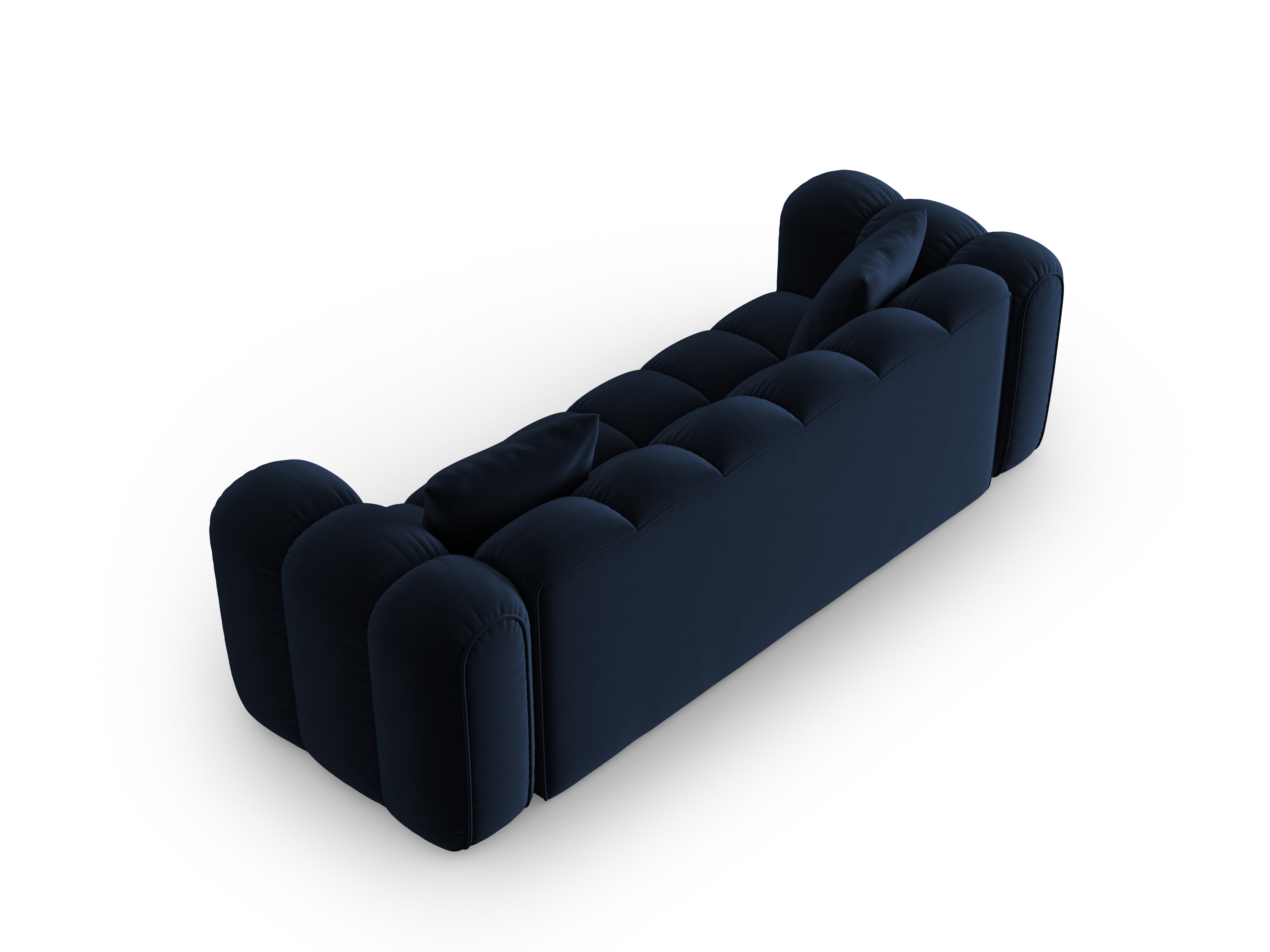 Sofa van fluweel voor 4 personen ASTRO koninklijk blauw