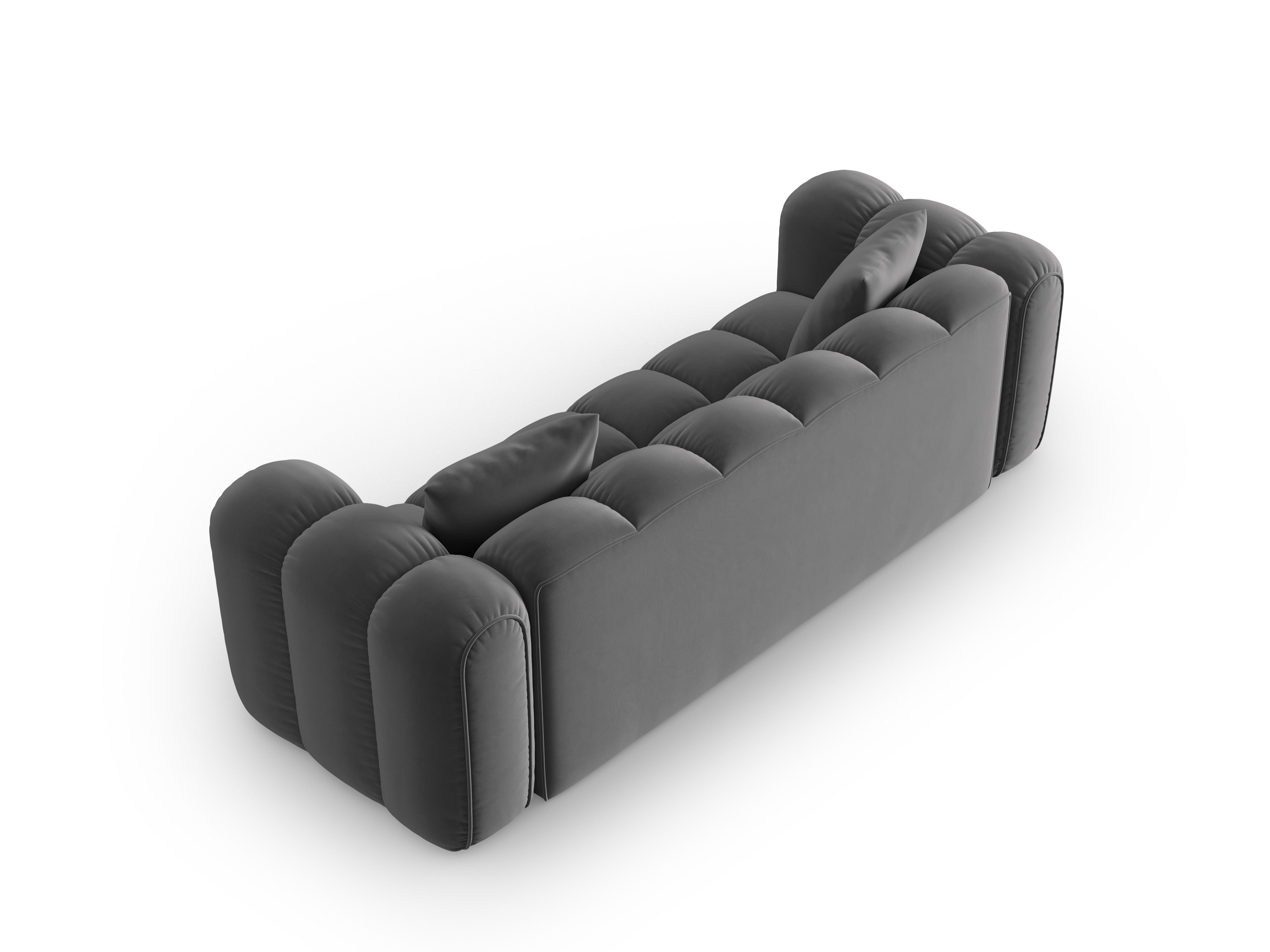 ASTRO gray velvet sofa for 4 people